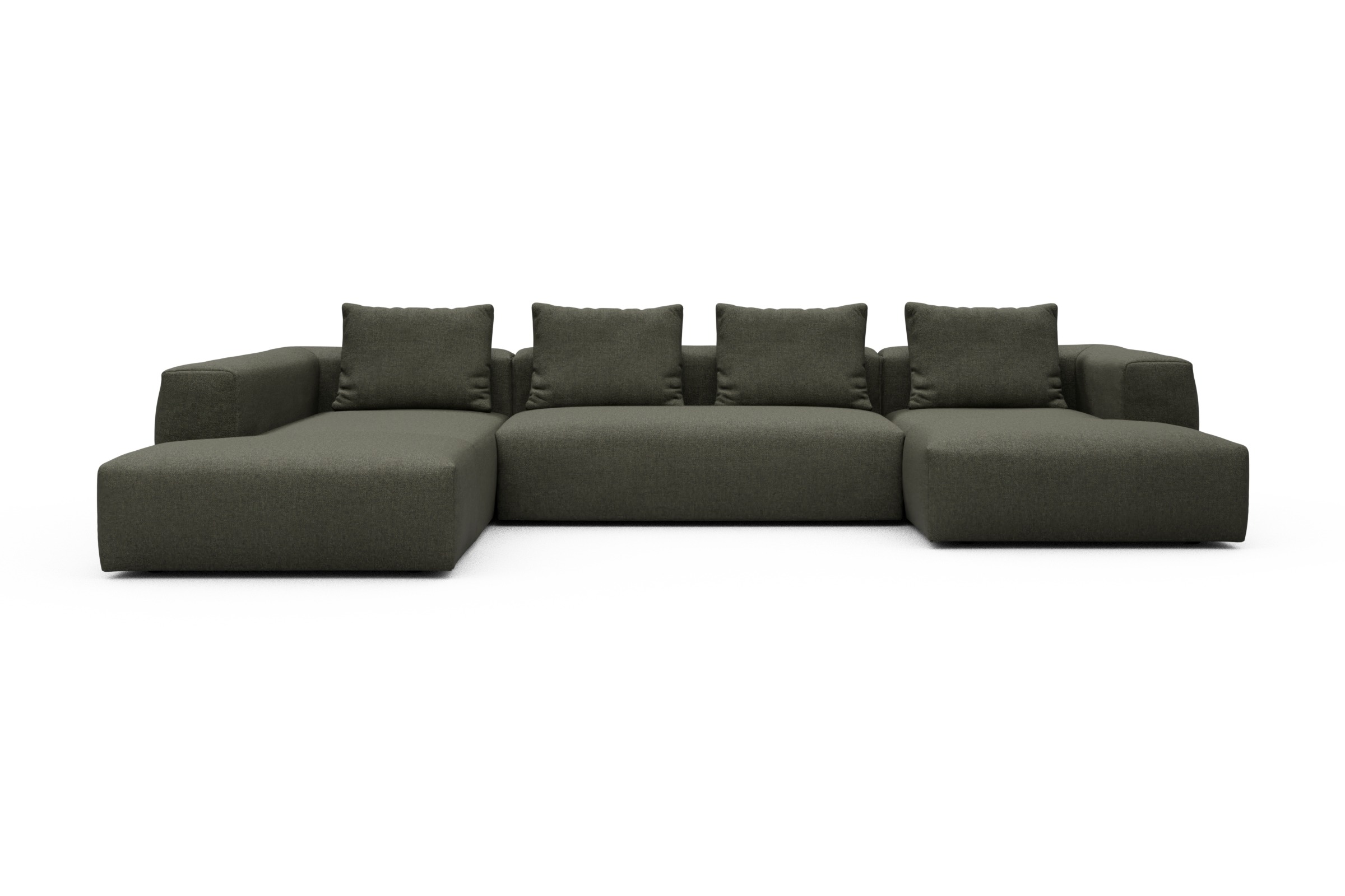 Skandi Home Wohnlandschaft Fred Relax-Ecke links mit 2-Sitzer und Chaiselongue rechts Sama-Winter-Moss moebelfaktor