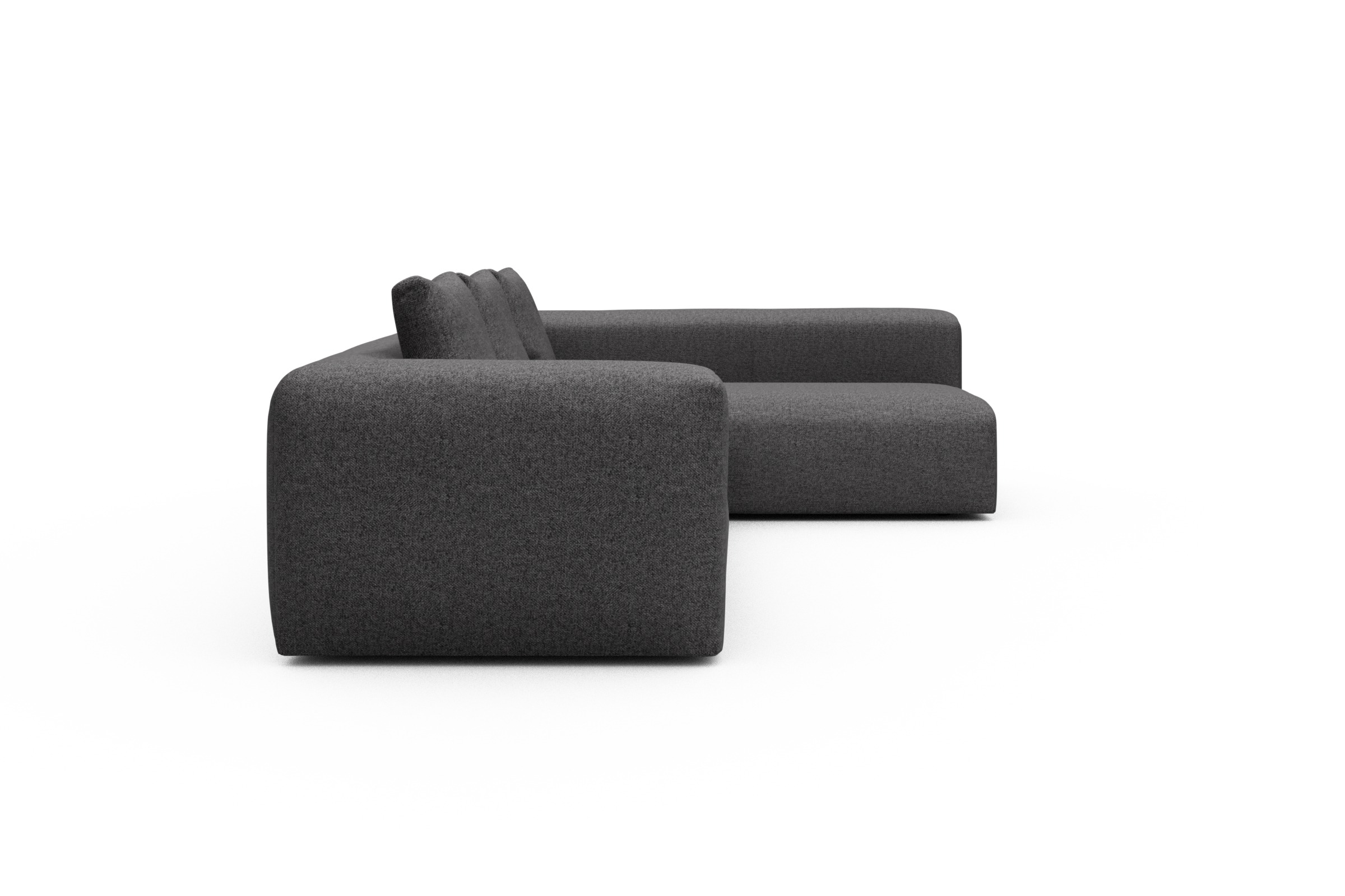 Ecksofa Fred 2x 2,5-Sitzer rechts offen Sama-Antracite