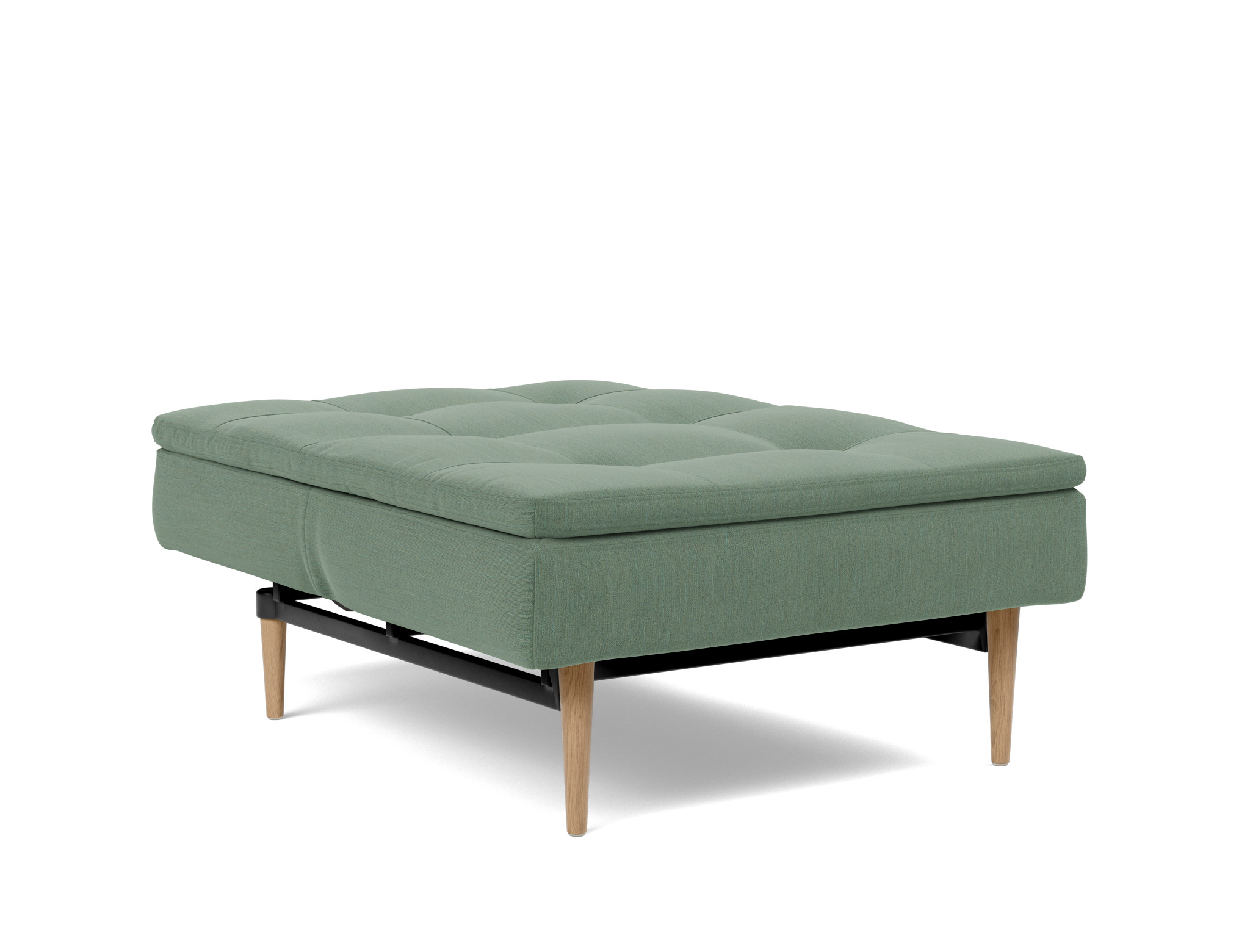 Sessel Dublexo Flachgewebe Elegance 518-Green Beine Styletto Eiche hell