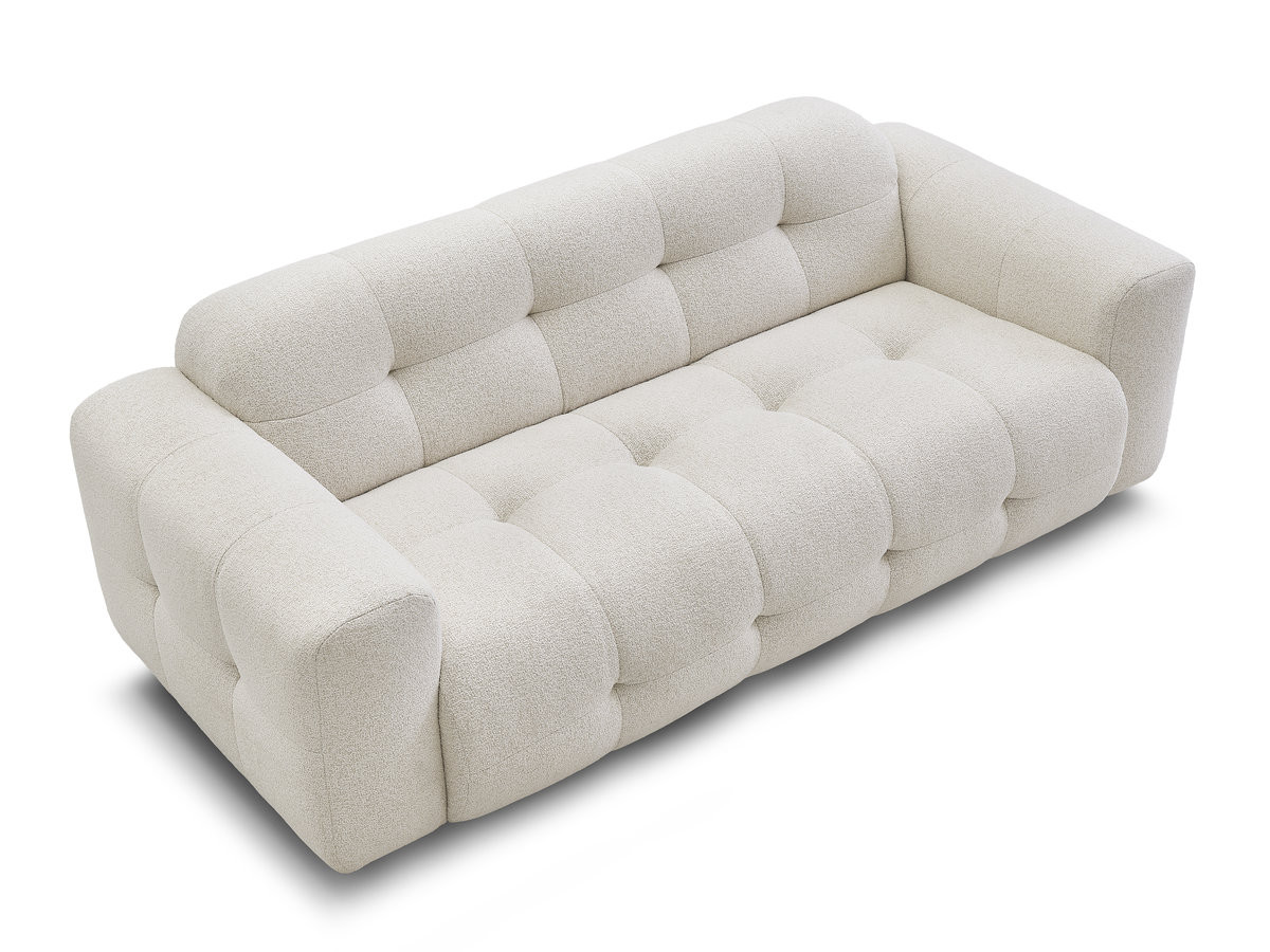 Bobochic Laura Sofa 3-Sitzer Melange-Stoff Beige