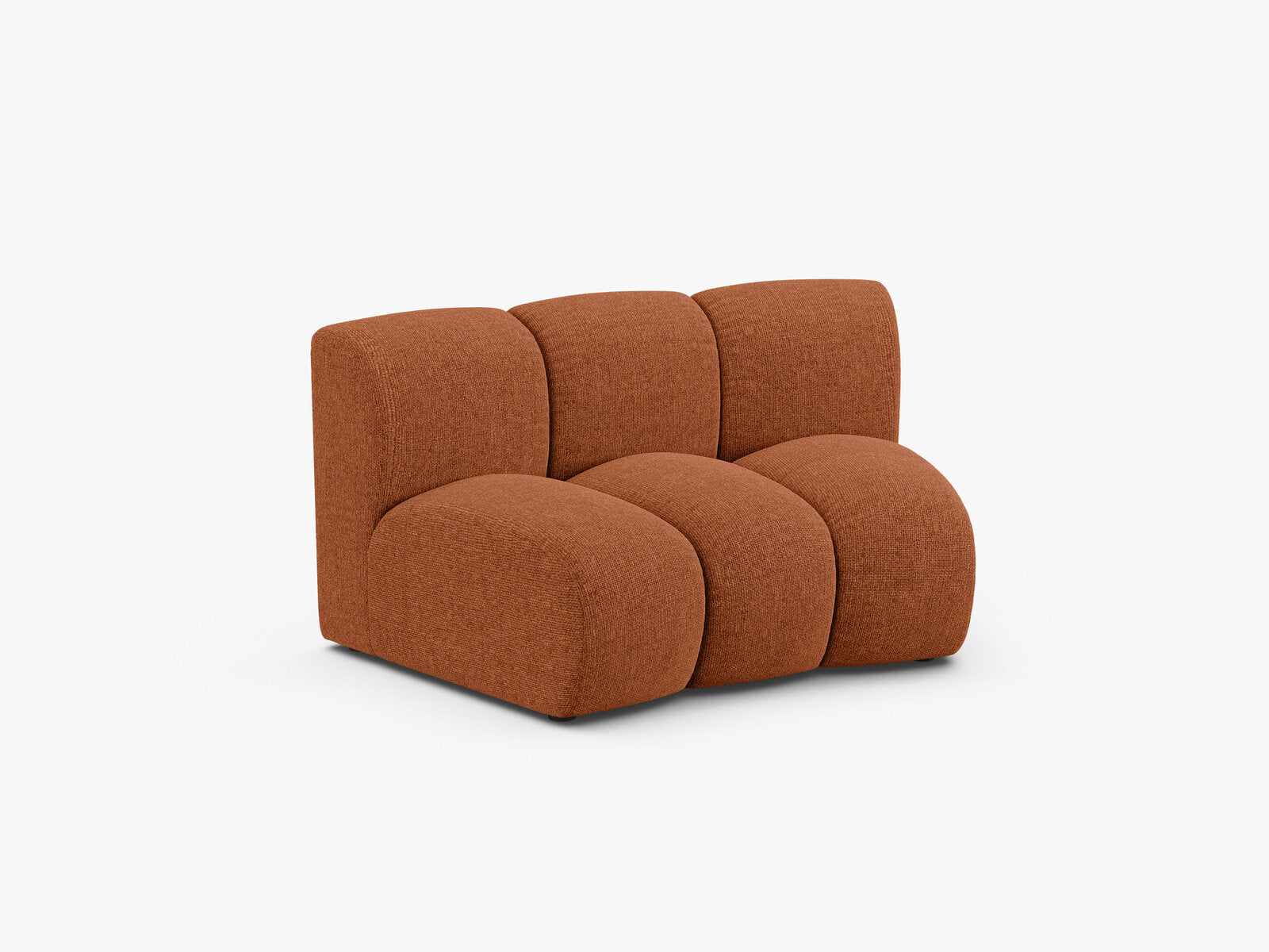 Micadoni Modul Armlos Lupine 1-Sitzer Large Chenille Eden Ziegel