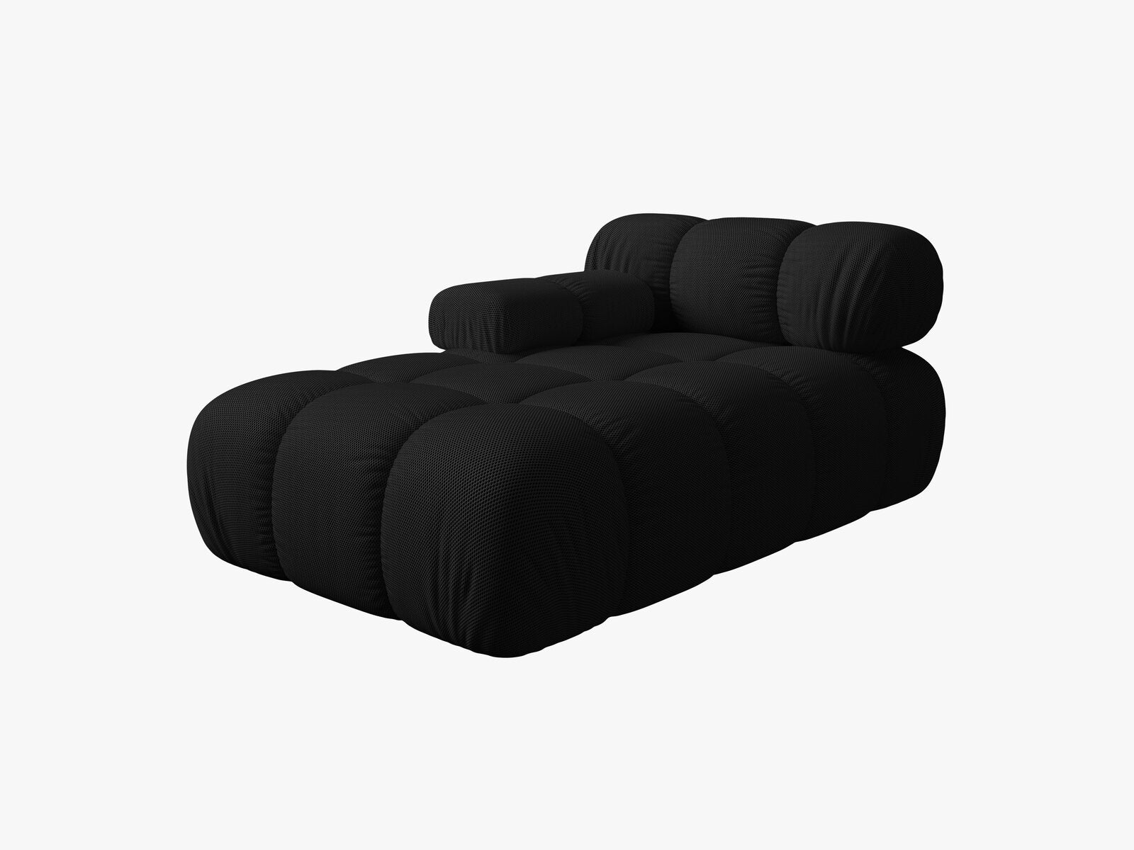Micadoni Recamiere Bellis Links 3D-Stoff Sonic Schwarz