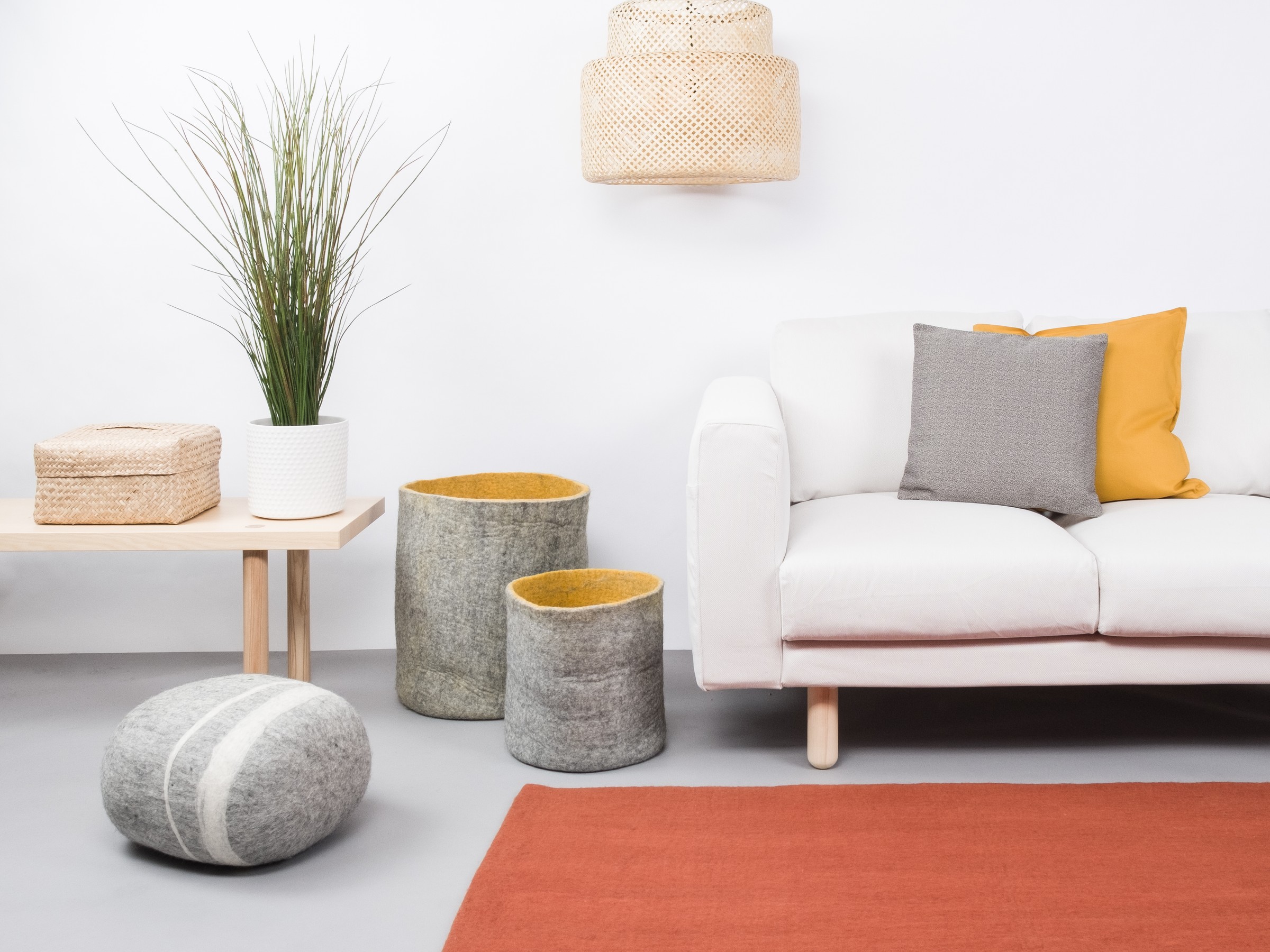 myfelt Lora Filzteppich Rostrot rechteckig 120 x 170 cm