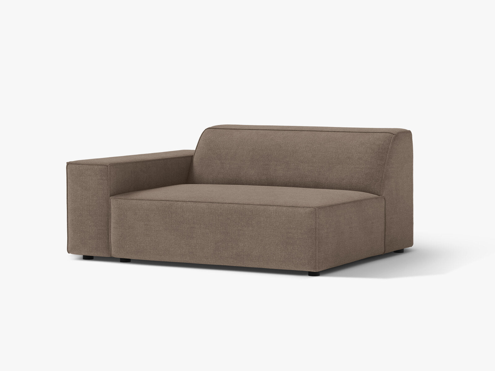Micadoni Jodie Sofamodul XL Links Strukturierter Stoff Liberty Cappuccino
