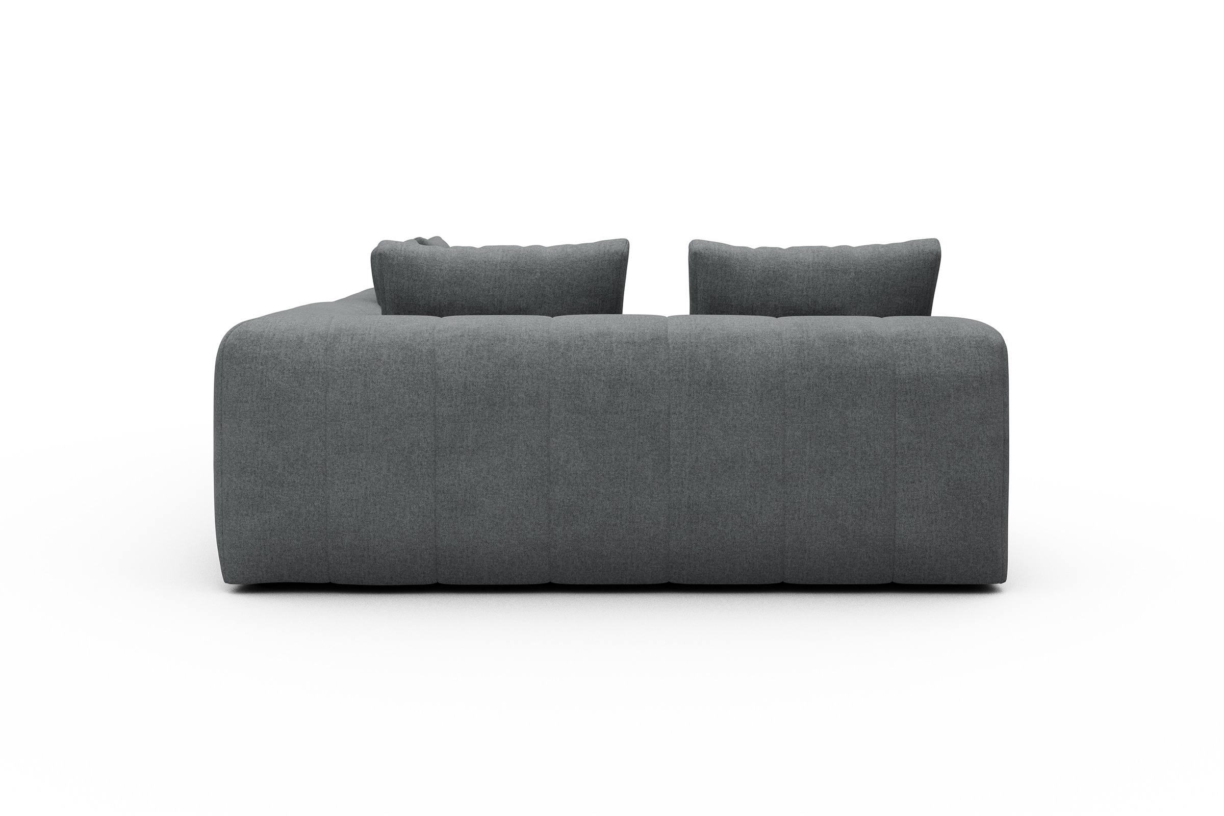 Ecksofa Hugo 2x 2,5-Sitzer Armlehne rechts Casone-Gravel-Grey