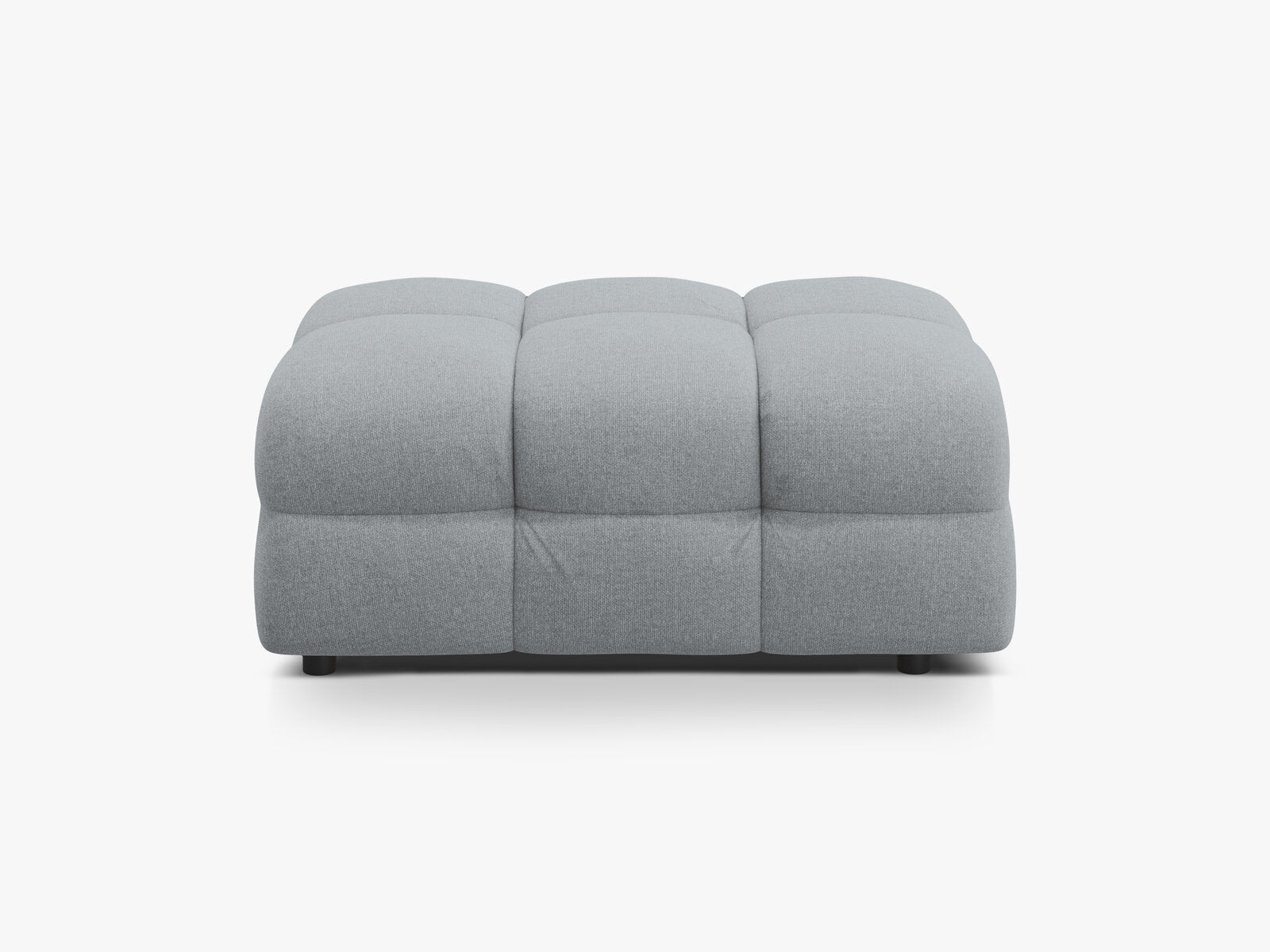Micadoni Hocker Kendal 1-Sitzer Strukturierter Stoff Platinum