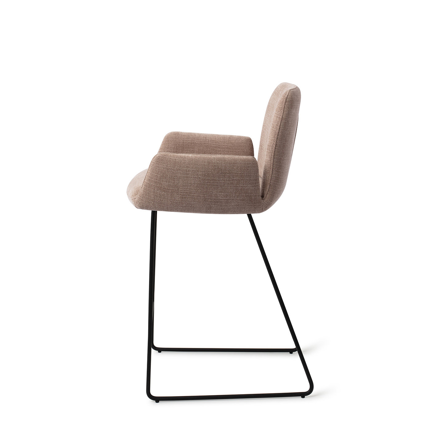 Jesper Home Barhocker Misaki Mocha Mist Slide Schwarz Tresenhöhe 65 cm
