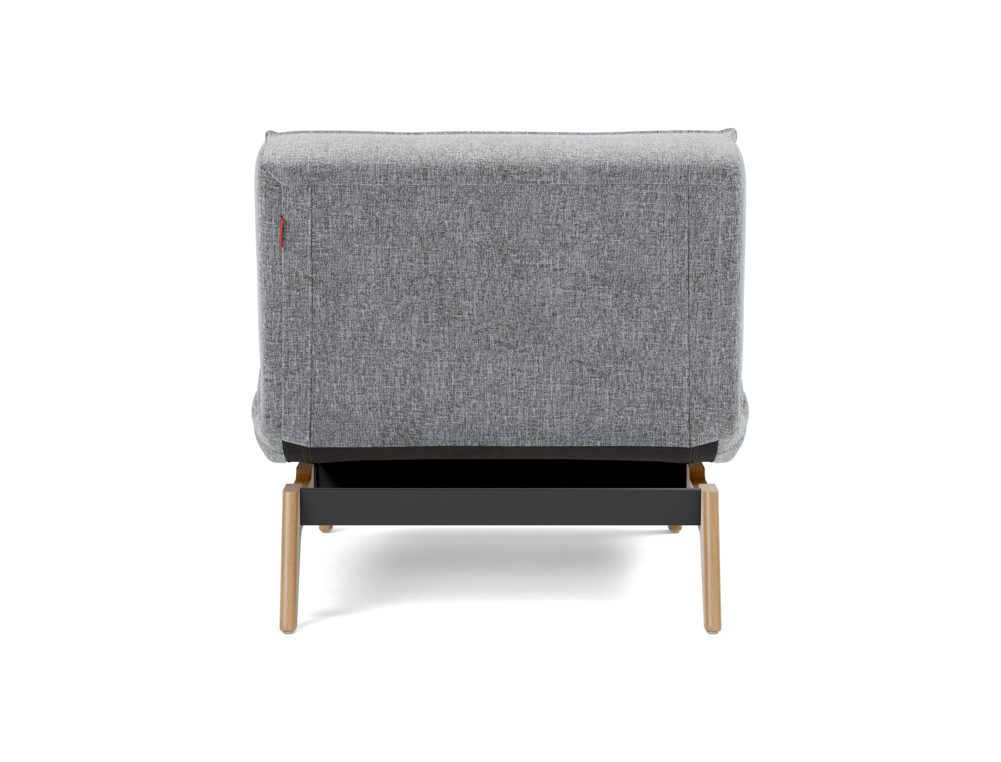 Sessel Splitback Strukturierter Stoff Twist 565-Granite Beine Eiche