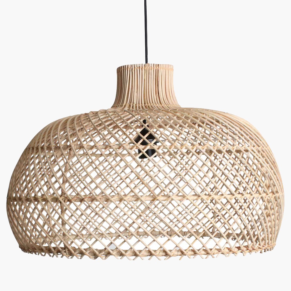 Raw Materials Maze Rattan-Hängelampe natur Ø 57x36cm