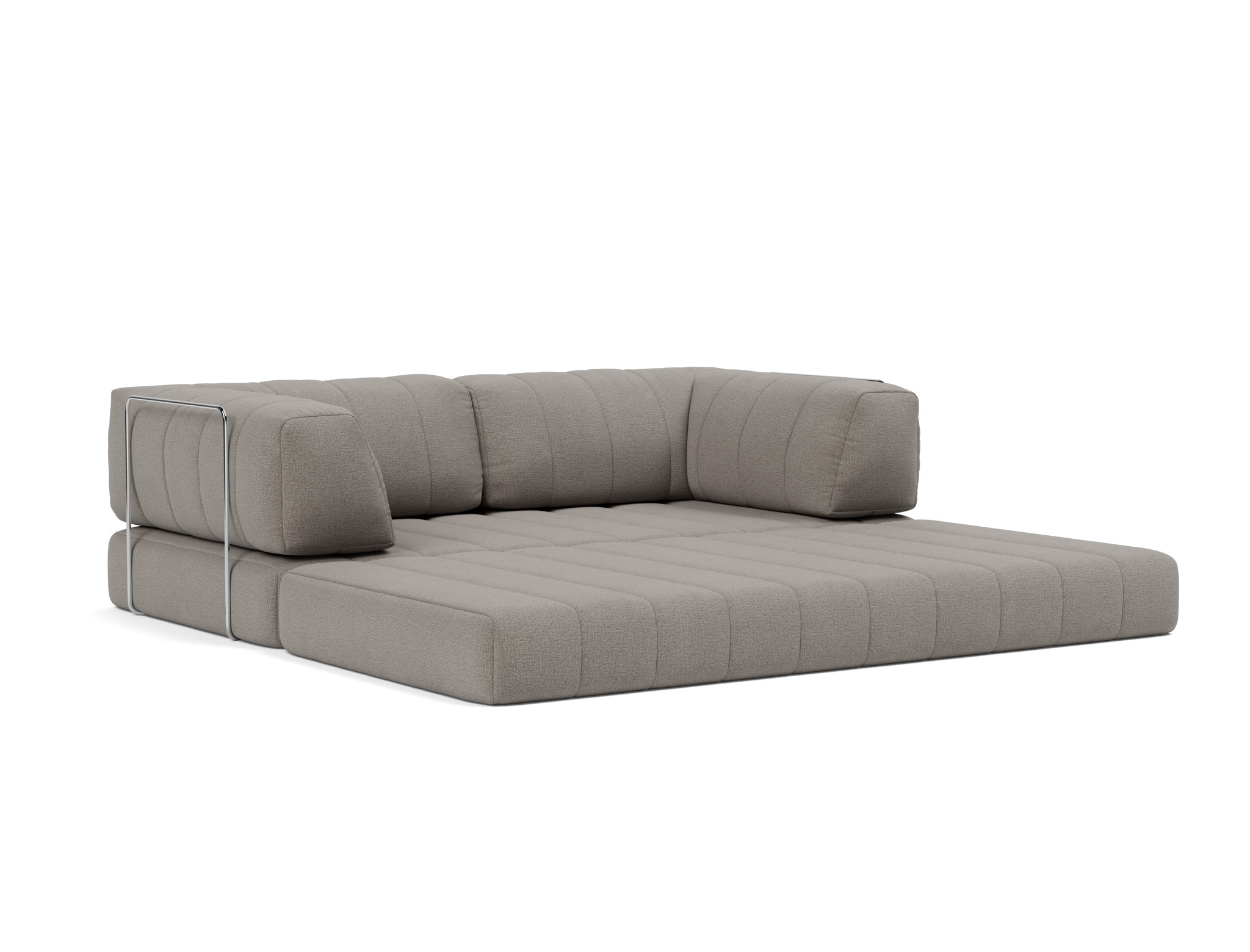 Schlafsofa CozyPad mit Armlehnen Flachgewebe Mixed Dance 521-Grey