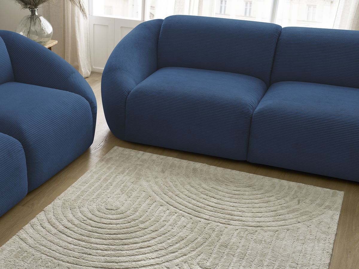 Bobochic Tina Sofa 5-Sitzer Cordsamt Dunkelblau