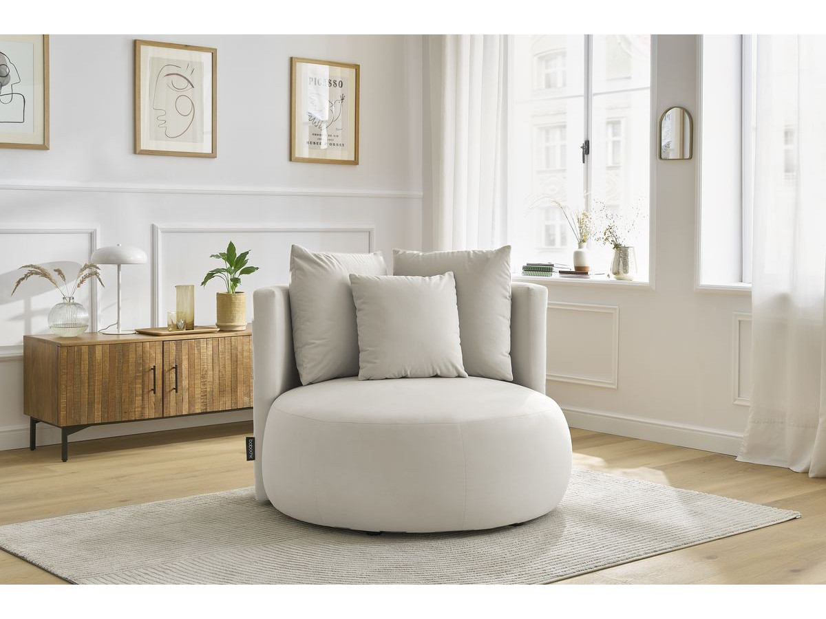 Bobochic Cesar Sessel Samt Beige
