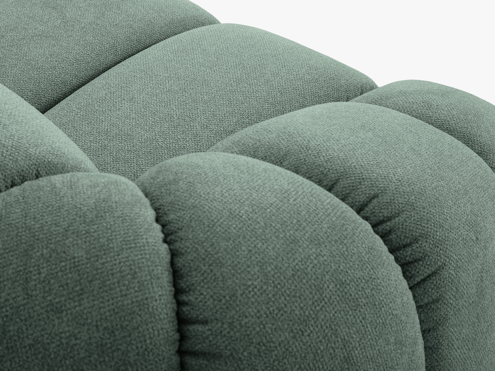 Micadoni Sofa Diana 3-Sitzer XL Strukturierter Samtstoff Minze