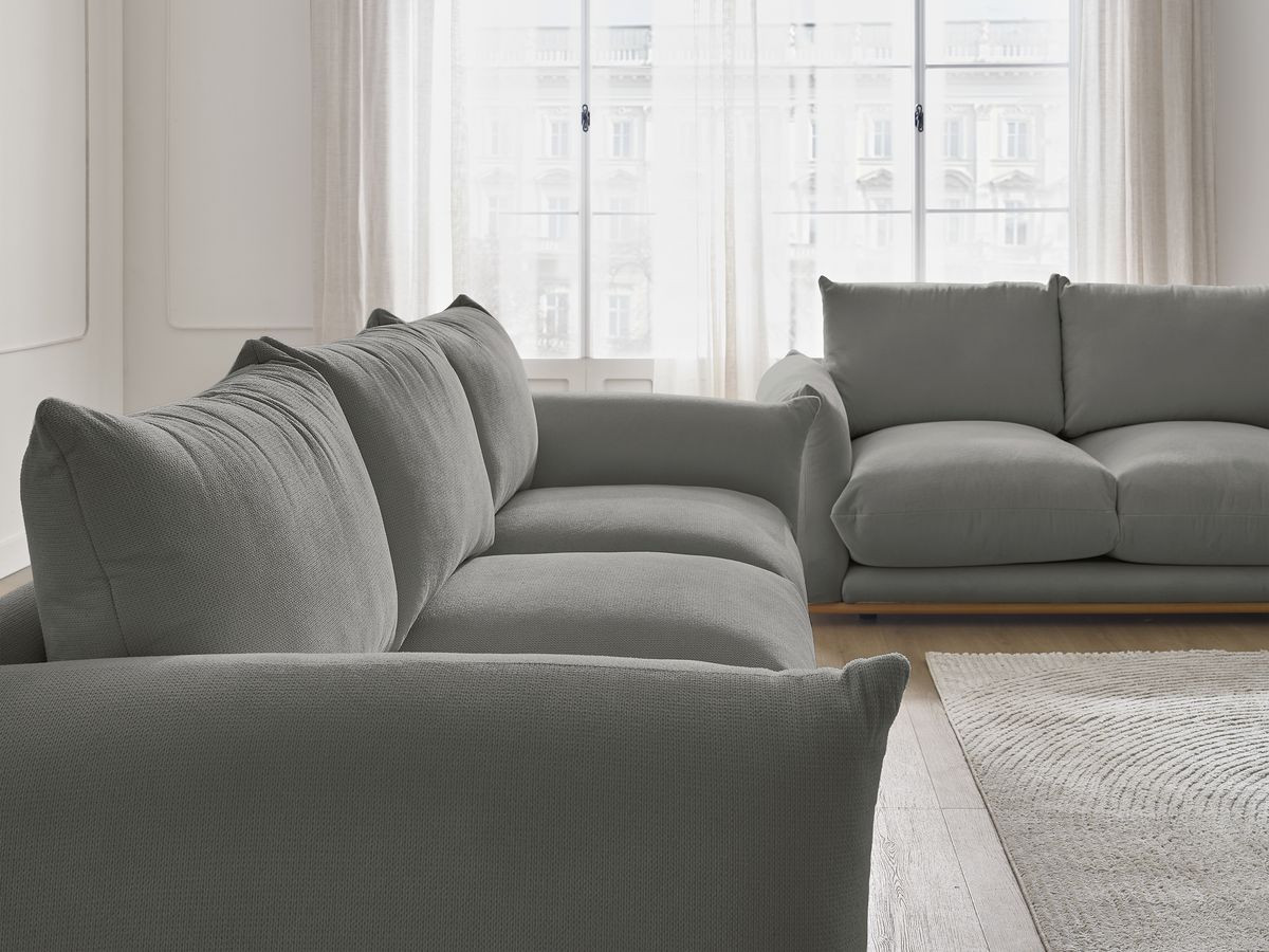 Bobochic Ernest Sofa 5-Sitzer Stoff Dunkelgrau
