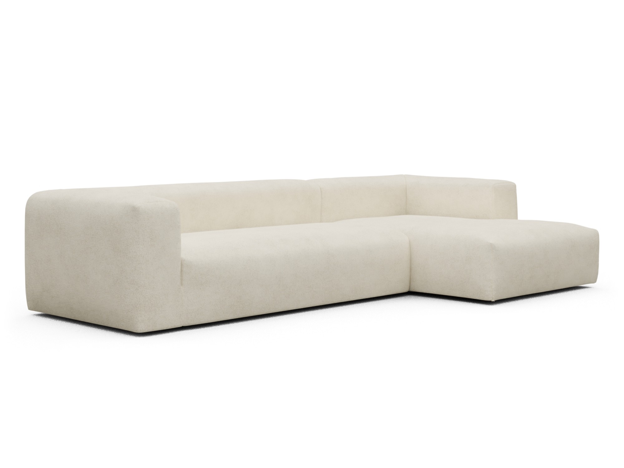 Skandi Home Ecksofa Fred Chaiselongue rechts mit 2,5-Sitzer Boucle-Off-White moebelfaktor
