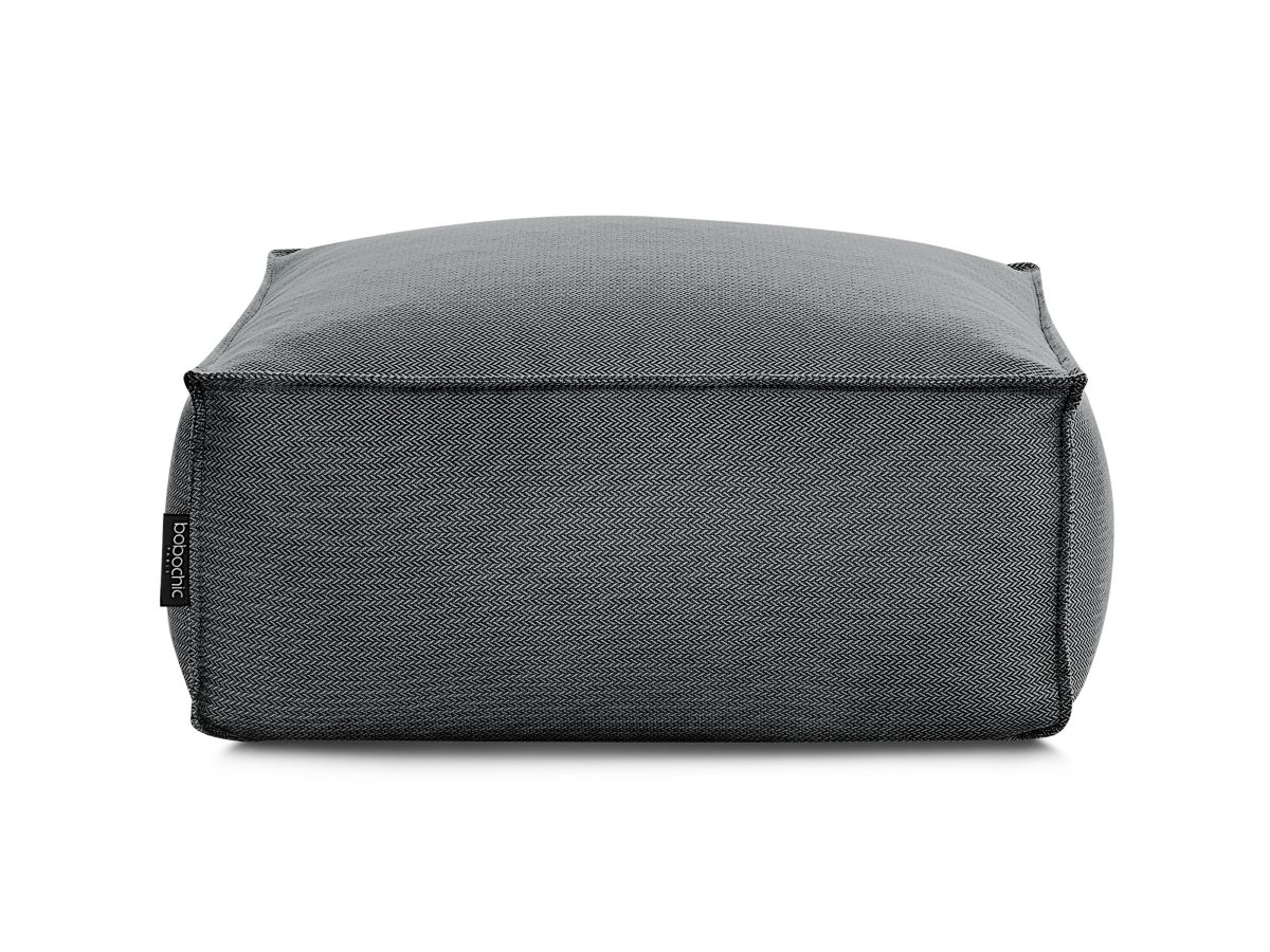 Bobochic Biarritz Pouf Melange-Stoff Schwarz