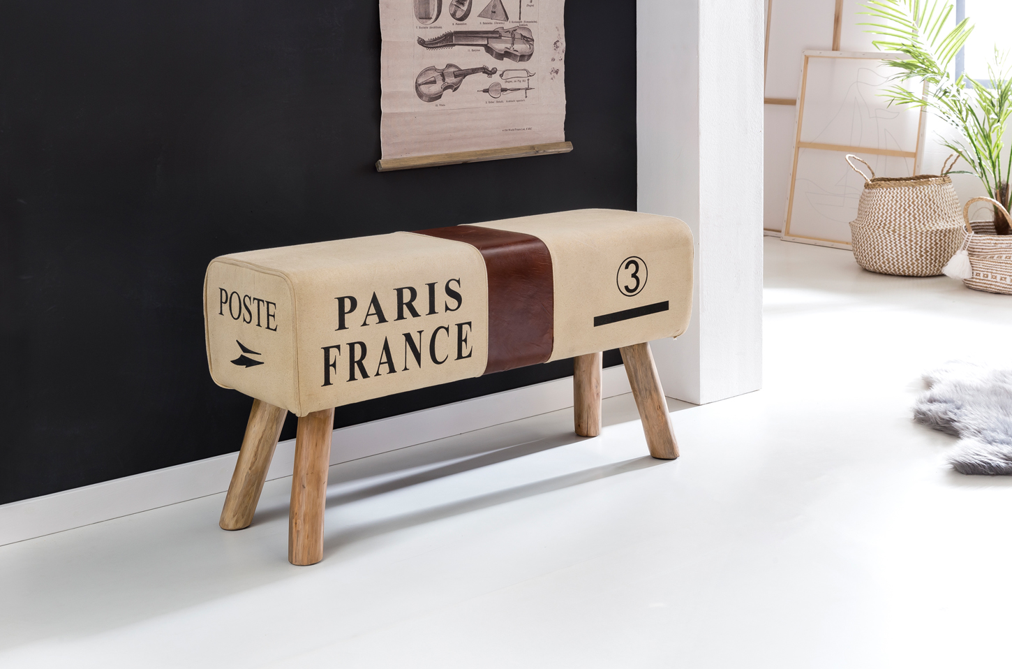 Sitzbank Dalvik Stoff Braun 91 × 30 × 51 cm