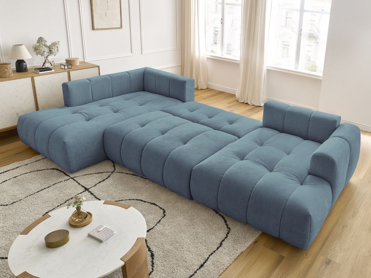 Bobochic Fuji Wohnlandschaft Stoff Hellblau Ecke rechts