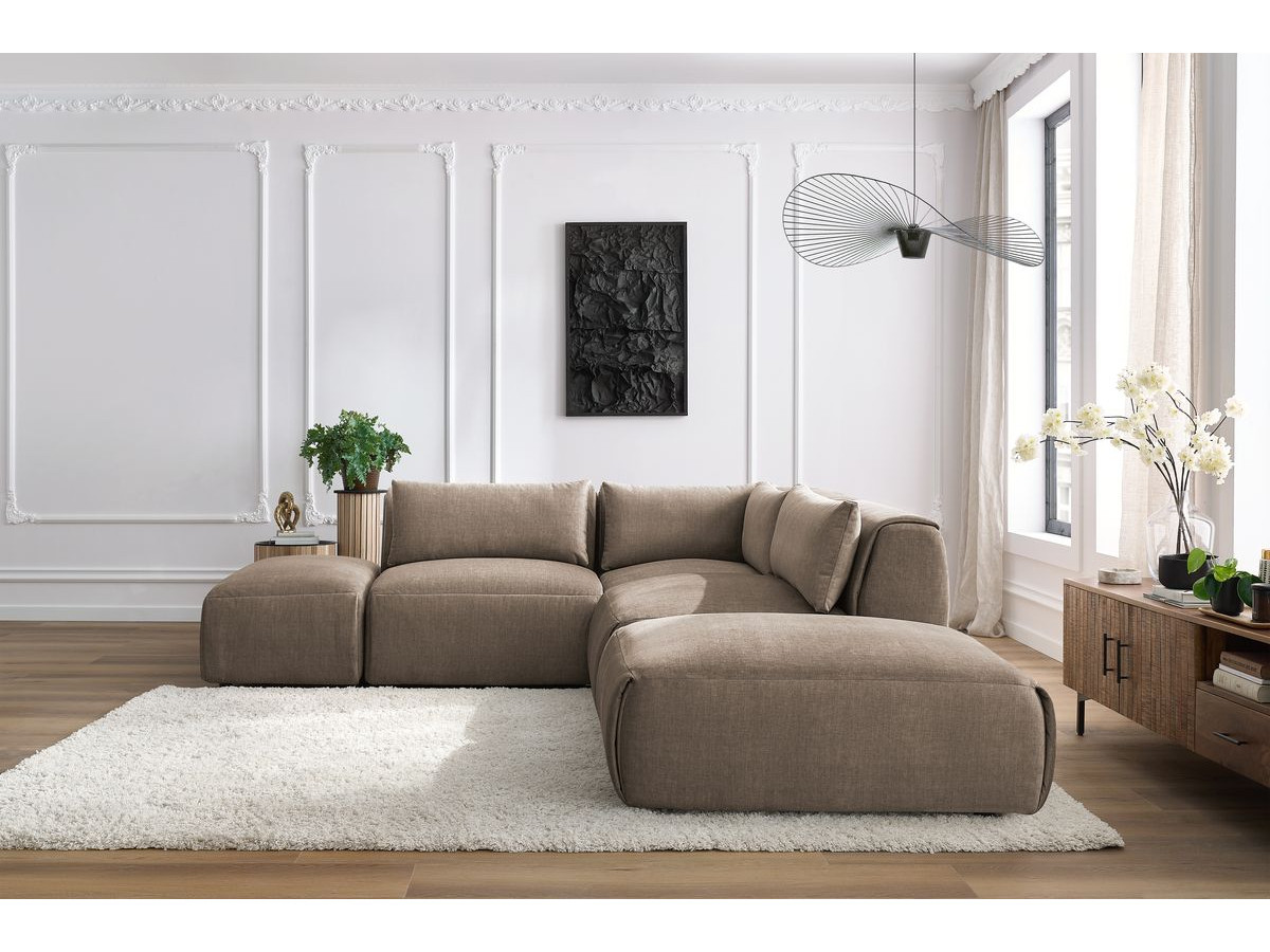 Bobochic Jeanne Ecksofa 271 × 300 cm Samt Taupe