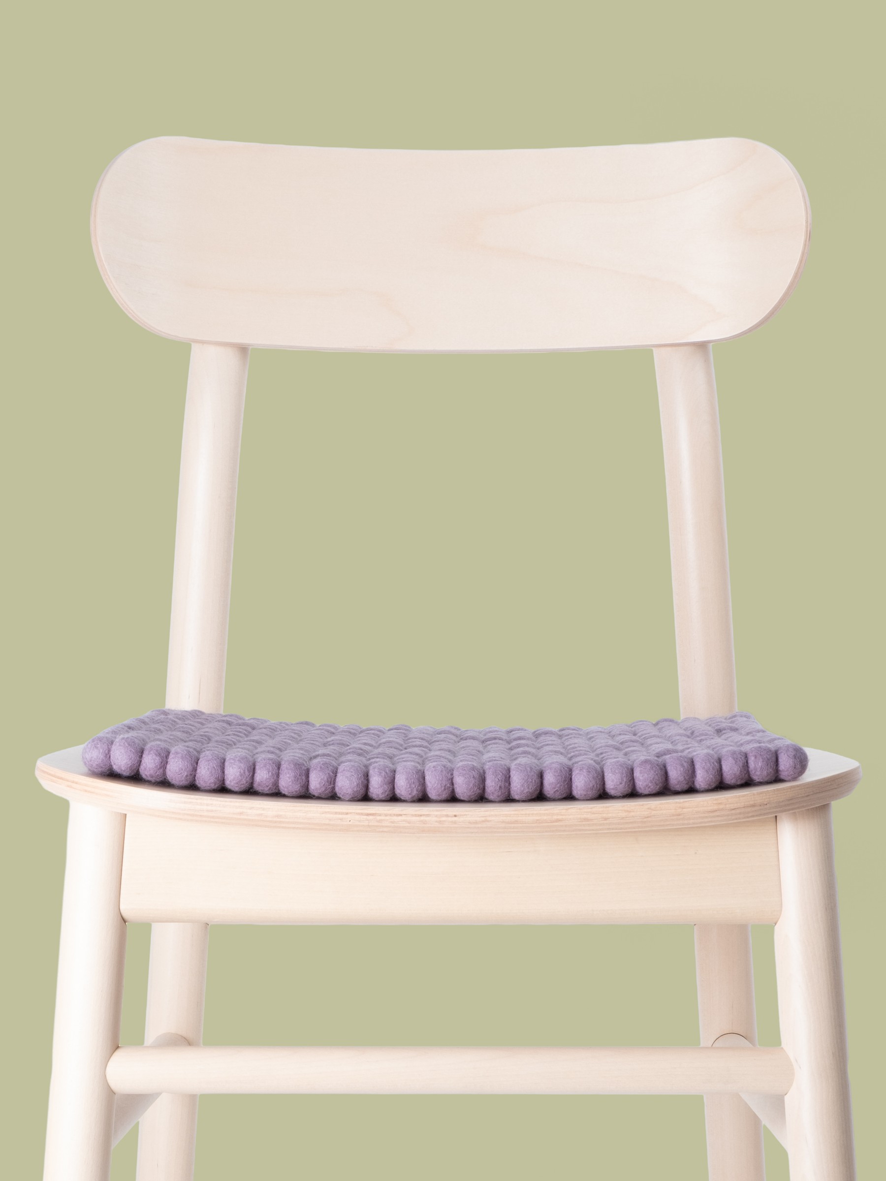 myfelt Tove Filzkugel-Sitzauflage Fliedergrau 36 x 36 cm