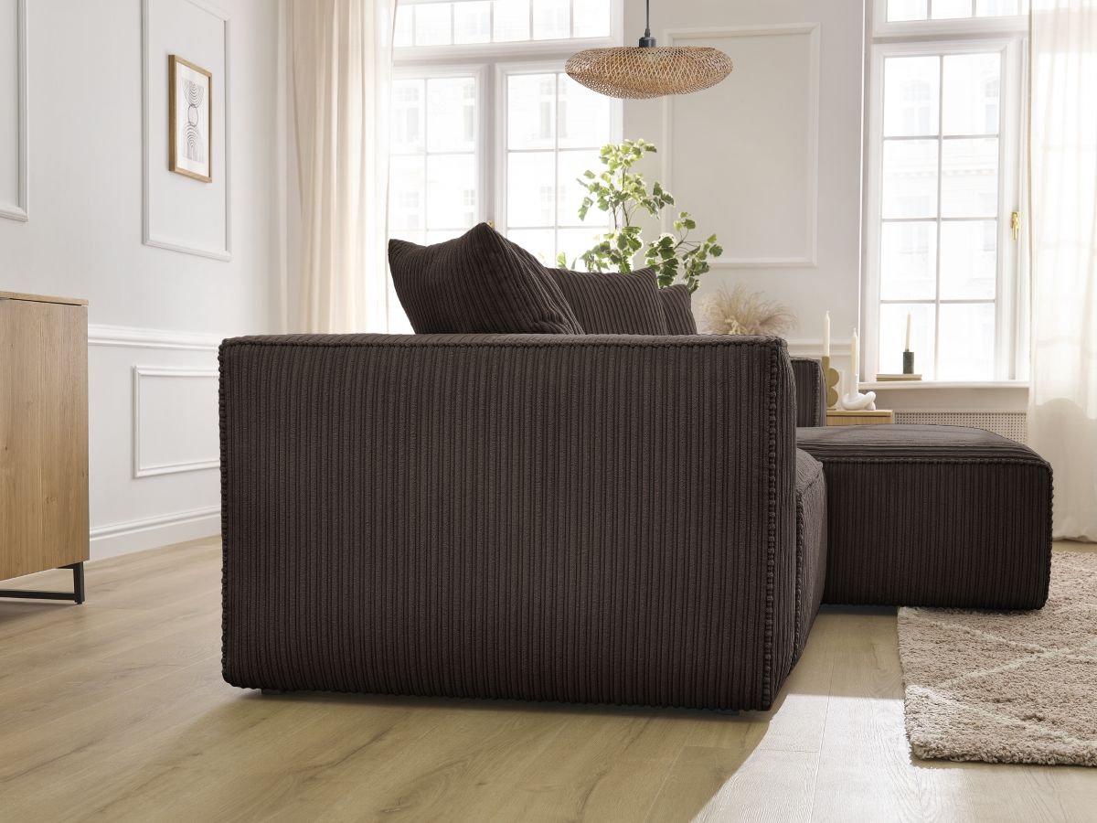 Bobochic Nina Ecksofa Cordsamt Braun Ecke rechts