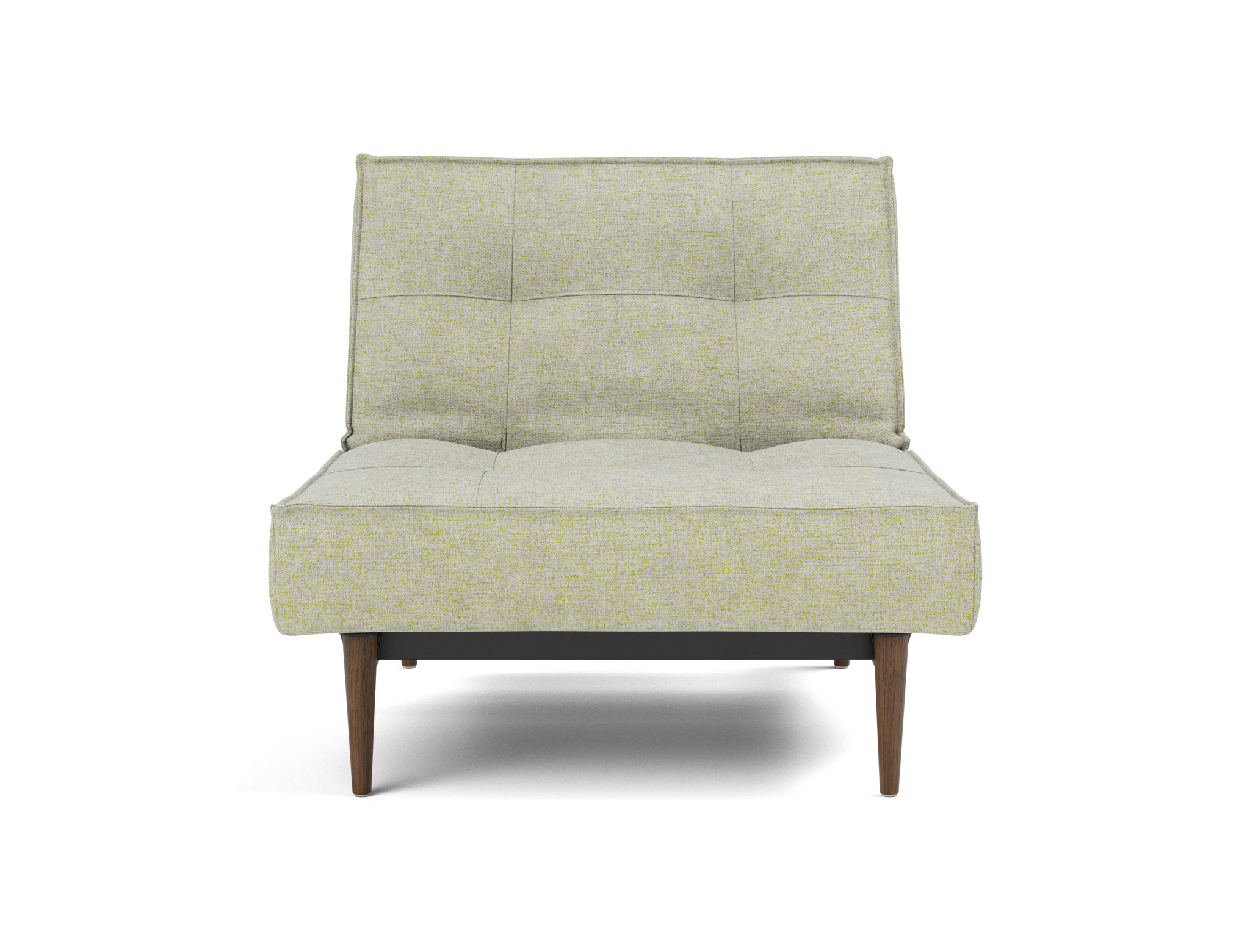 Sessel Splitback Flachgewebe Avella 280-Sand Beine Styletto Eiche dunkel