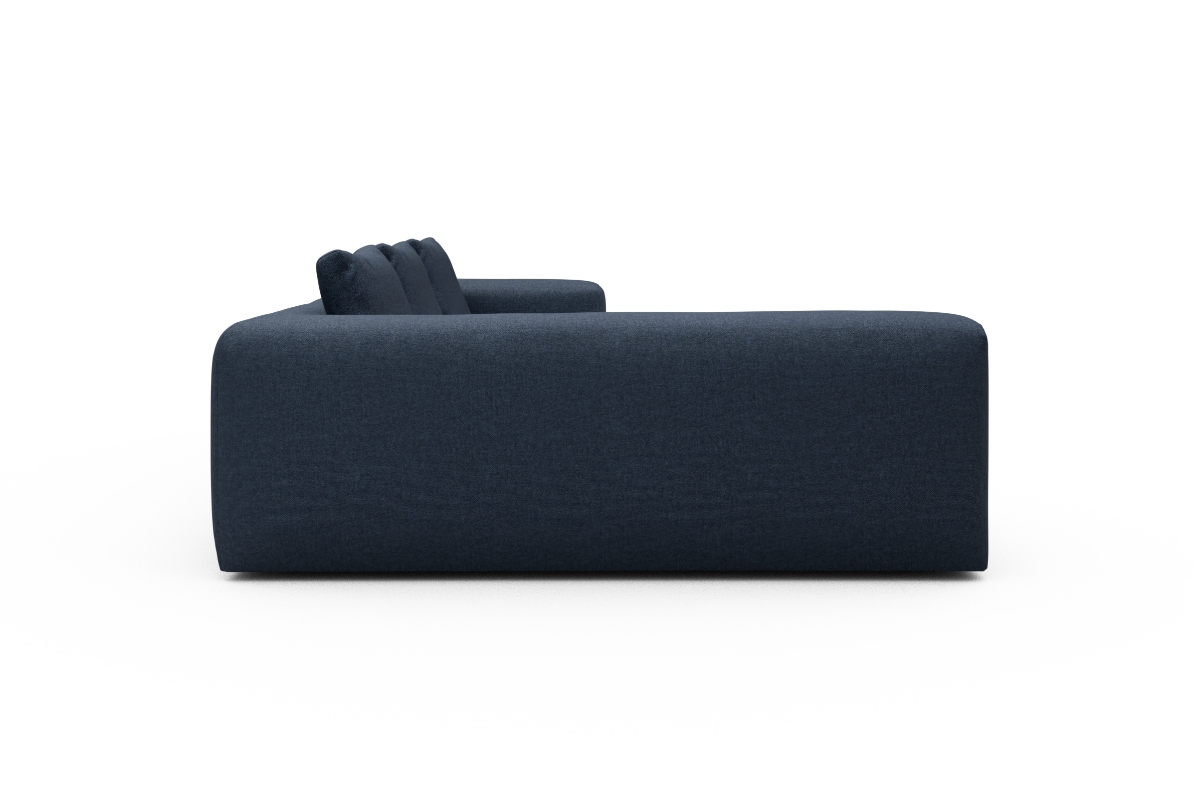 Ecksofa Fred 2x 2,5-Sitzer links offen Sama-Deep-Blue