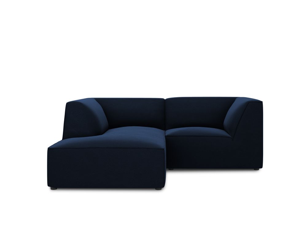 Cosmopolitan Design Ecksofa Siena 3-Sitzer Samt Salvador Königsblau Links