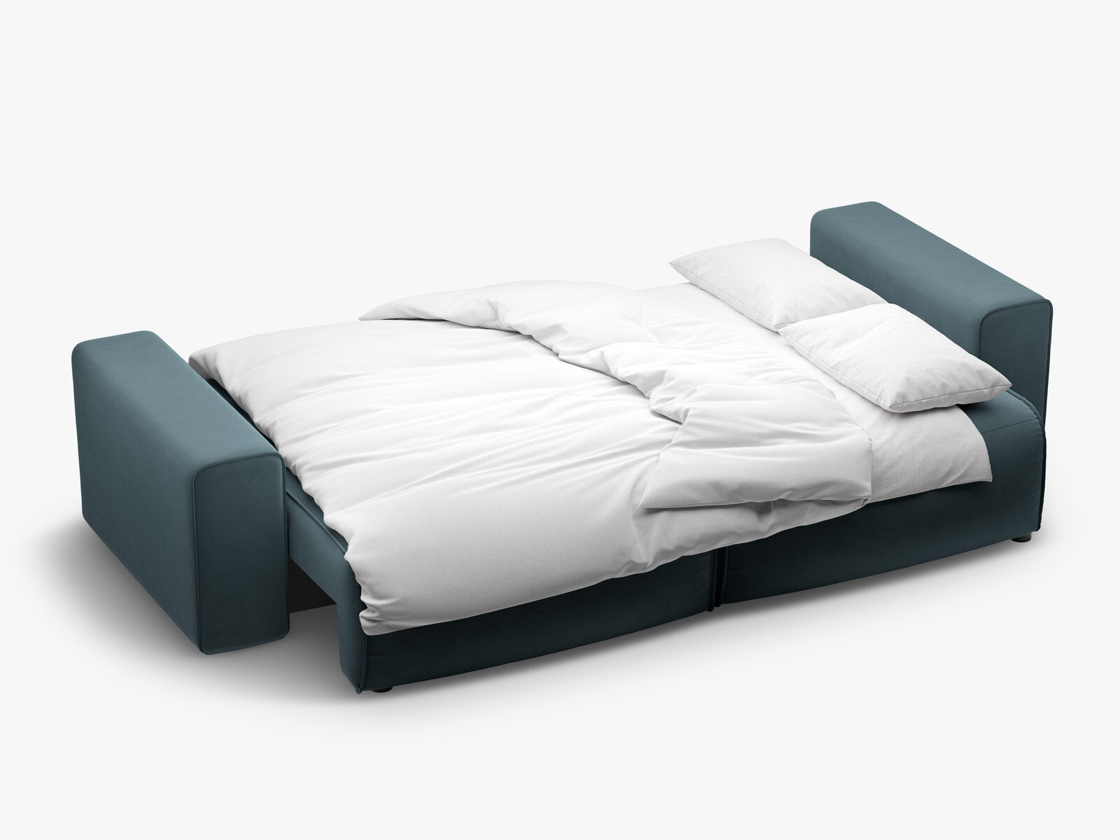 Micadoni Sofa Victor 3-Sitzer mit Schlaffunktion Samt Blau