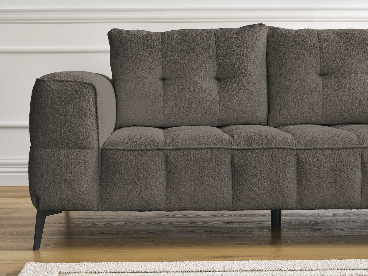 Bobochic Anis Sofa 2-Sitzer Bouclé-Stoff Braun