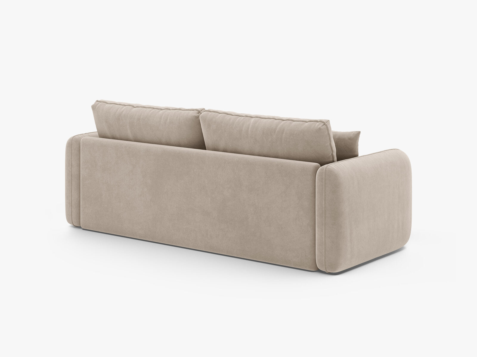 Micadoni Sofa mit Schlaffunktion Dormi 3-Sitzer Samt Salvador Beige