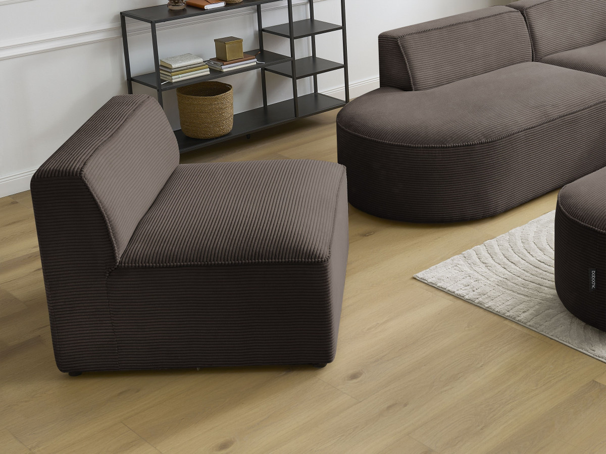Bobochic Rousseau Sofamodul 1-Sitzer Cordsamt Braun