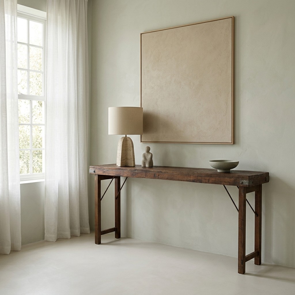 Raw Materials Klappbarer Wandtisch braun 165x40x76cm