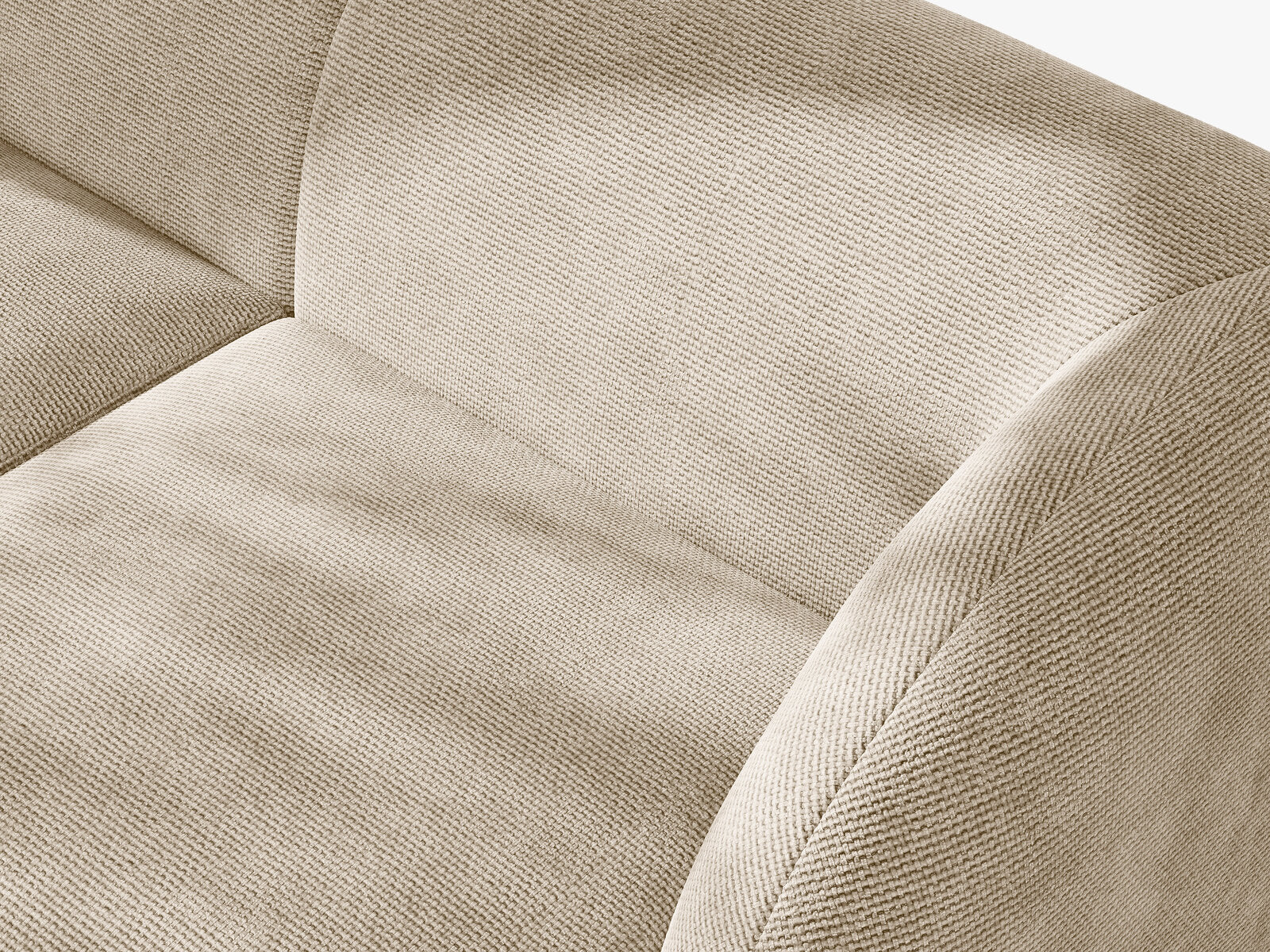 Micadoni Ecksofa Miley 6-Sitzer Links Chenille Eden Beige