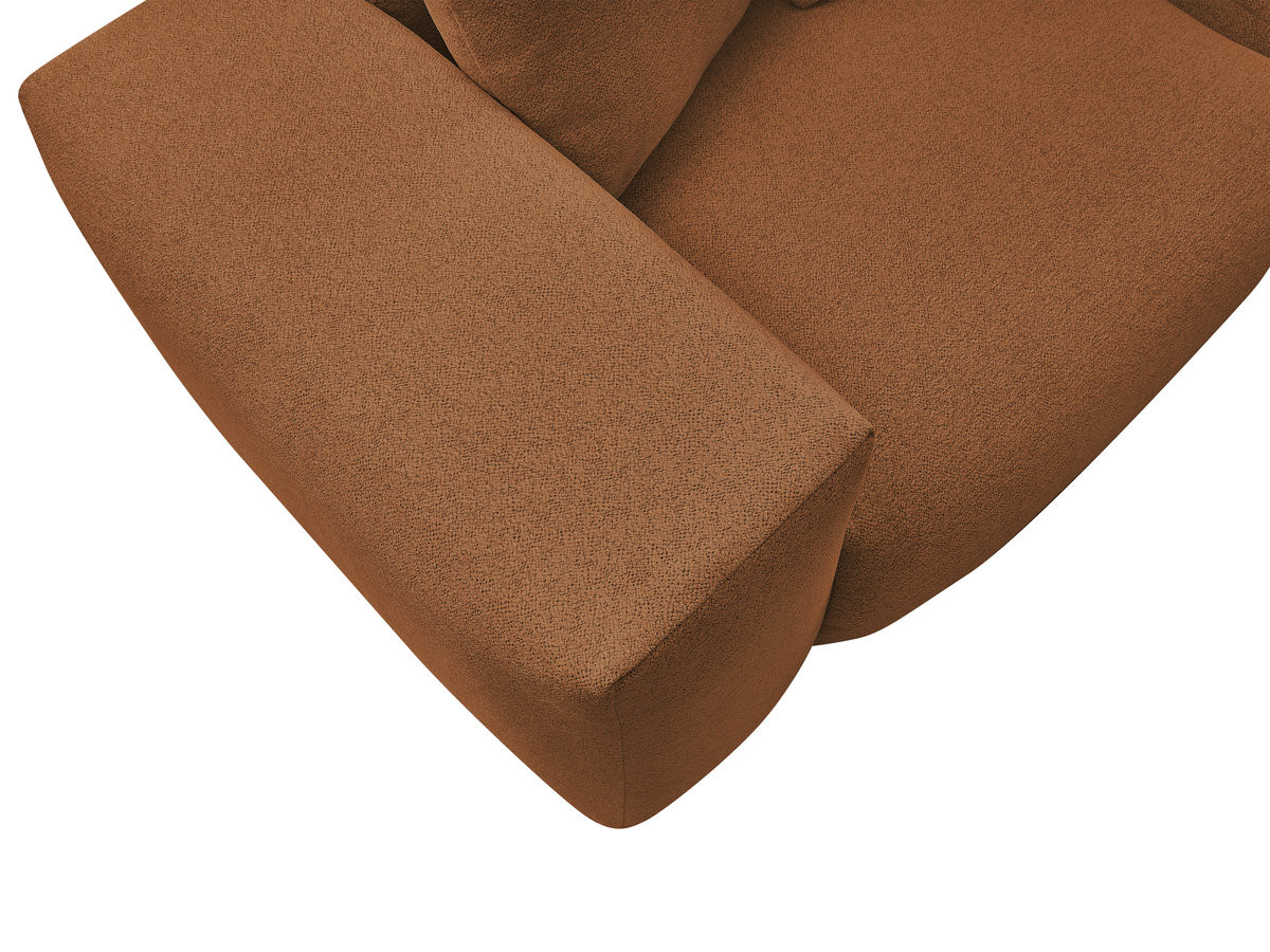 Bobochic Voltaire Ecksofa 322 × 268 cm Melange-Stoff Orange Ecke links