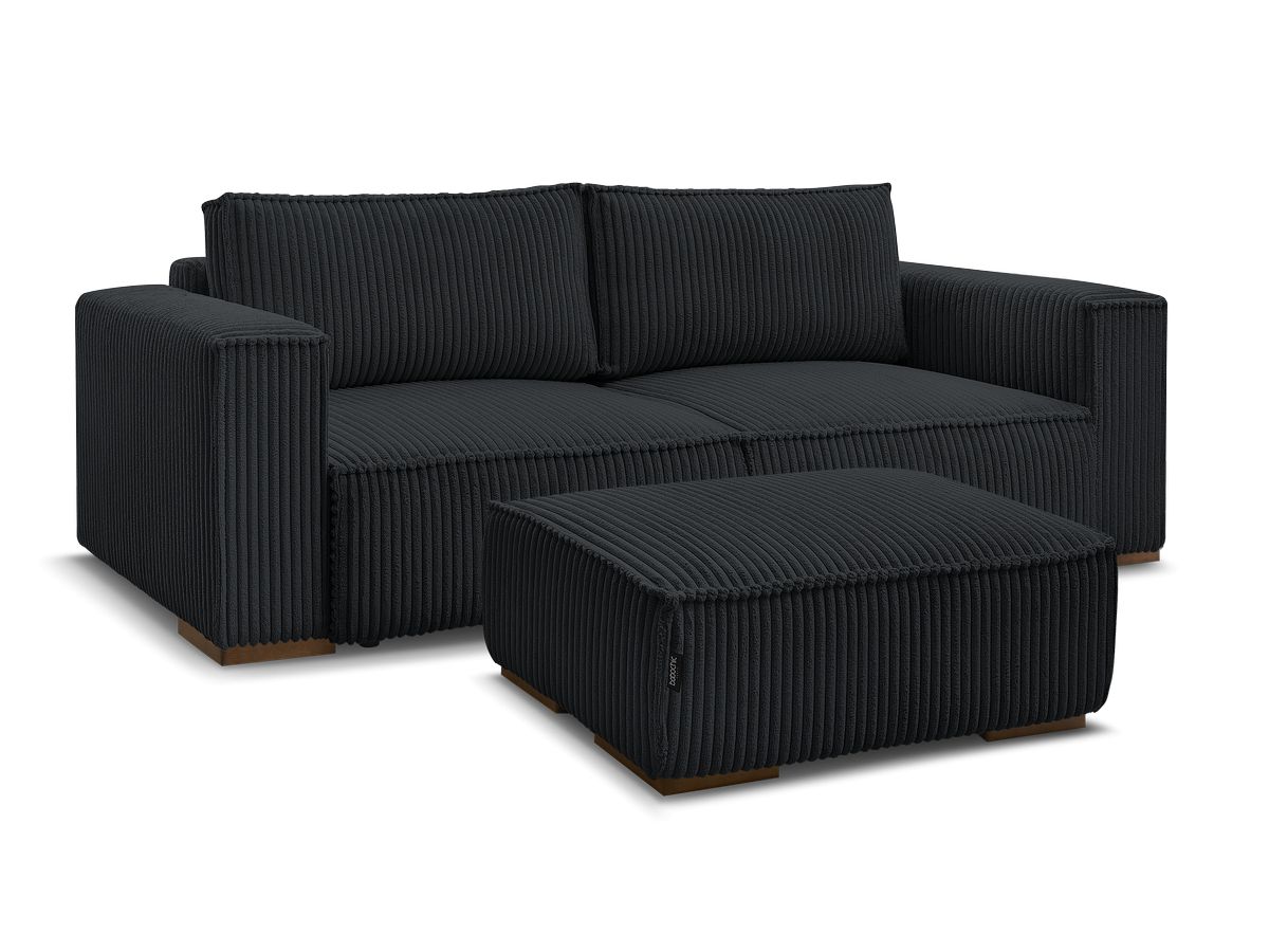 Bobochic Chelsea Schlafsofa 4-Sitzer mit Bettkasten und Pouf