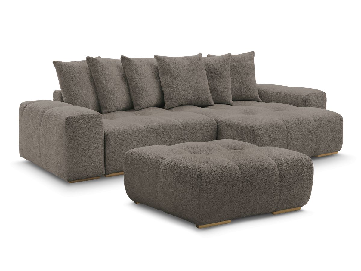 Bouclé-Stoff · Braun