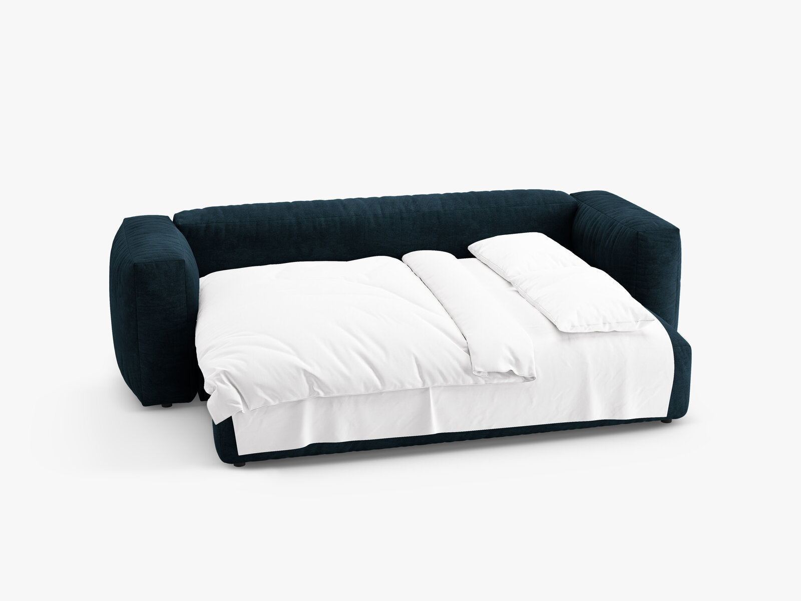 Micadoni Martina Sofa mit Bettfunktion Samt Vogue Dunkelpetrol