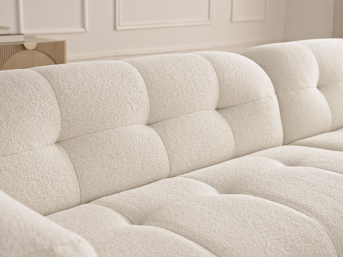 Bobochic Laura Ecksofa Melange-Stoff Beige Ecke rechts