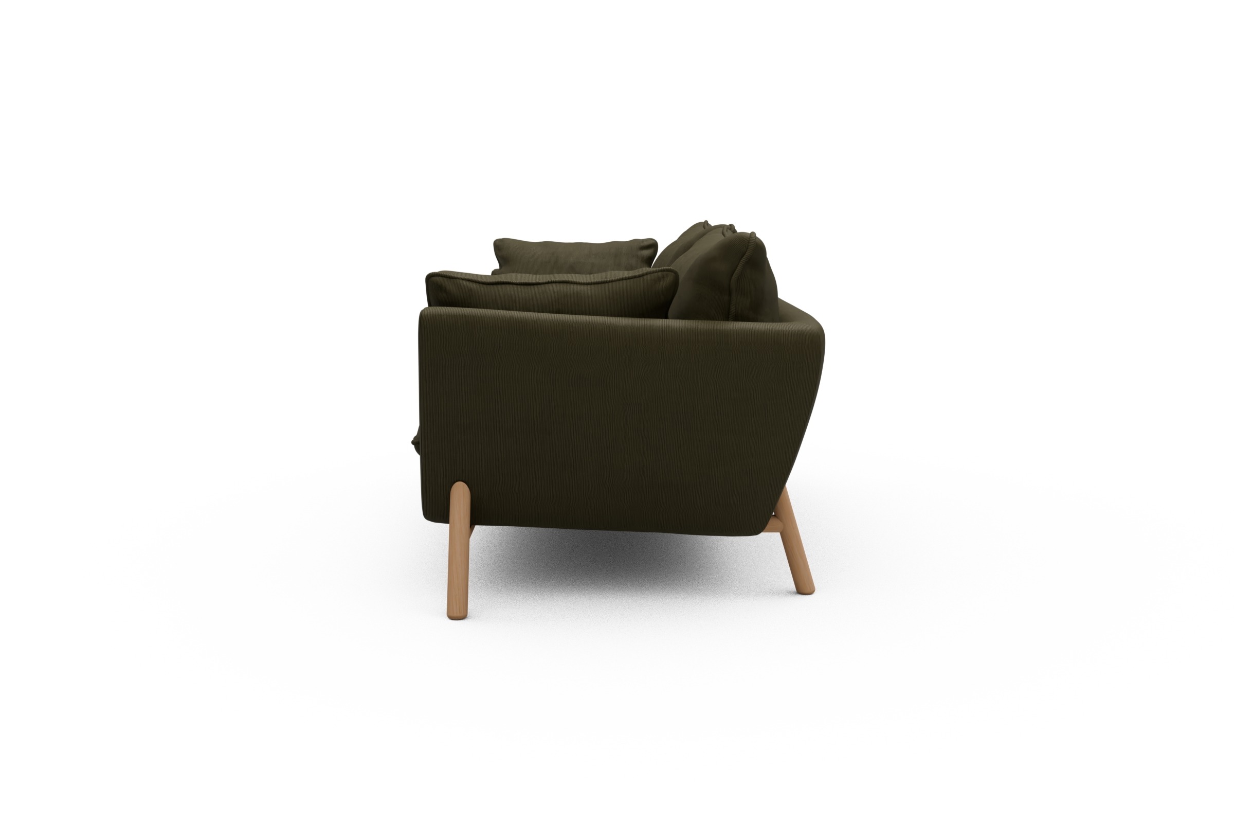 Sofa Emil PREMIUM 2-Sitzer Beinfarbe Eiche Natur Cordufine-Pine-Green