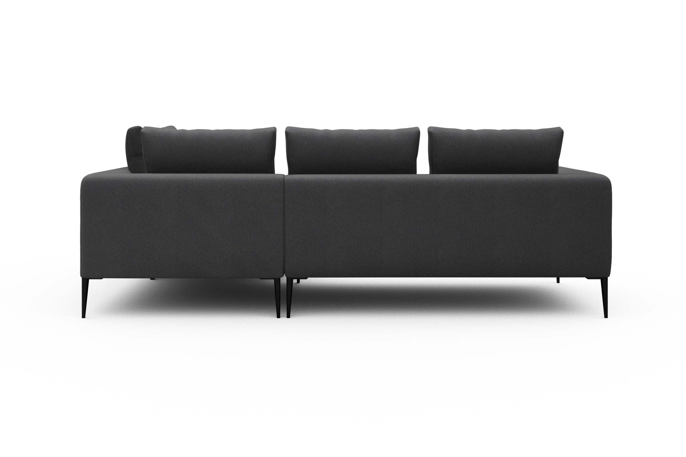 Ecksofa Paul Relax-Ecke rechts mit 2-Sitzer Satya-Zinc
