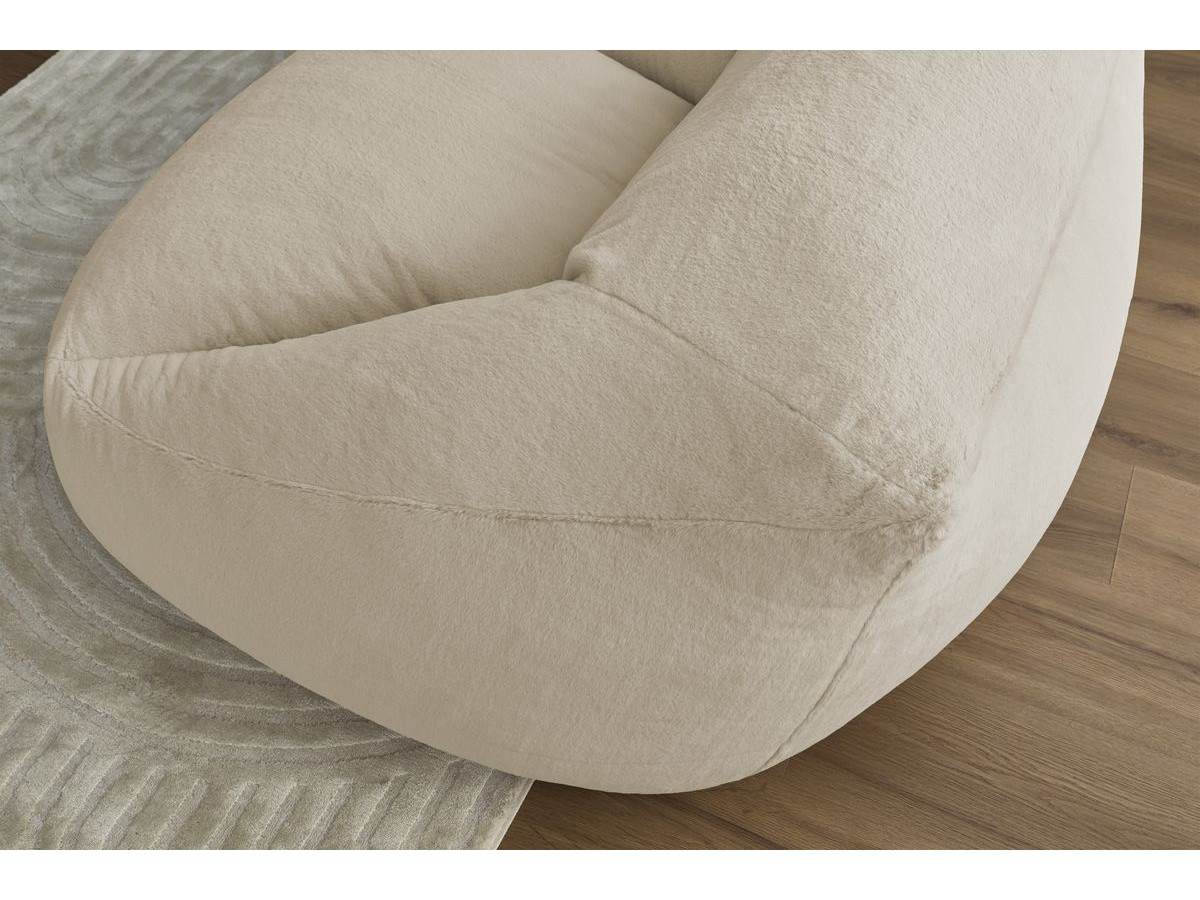 Bobochic Lilibet Pouf Kunstfell Beige