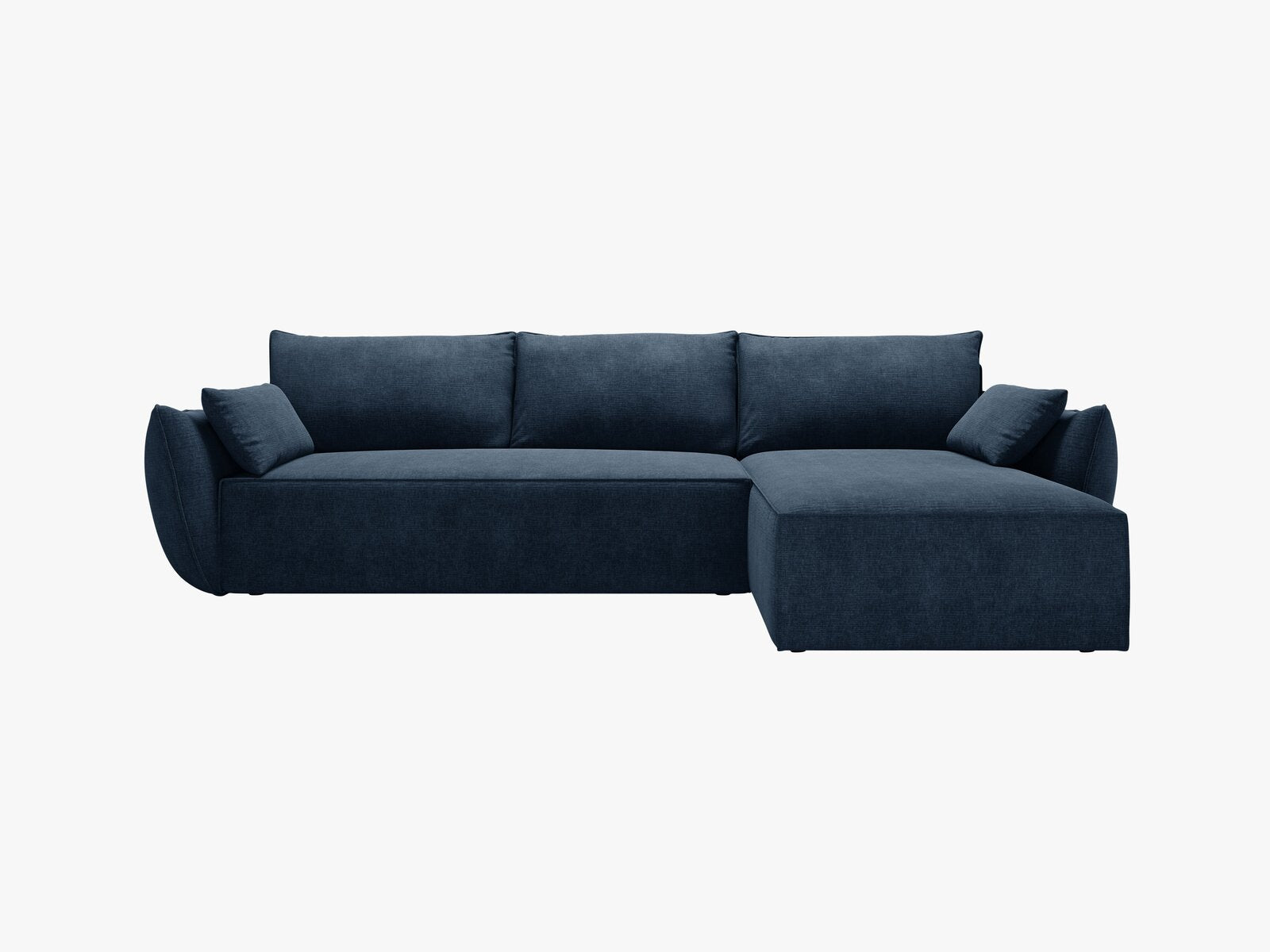 Micadoni Kaelle Ecksofa 4-Sitzer mit Schlaffunktion Rechts Chenille Over The Horizon Königsblau