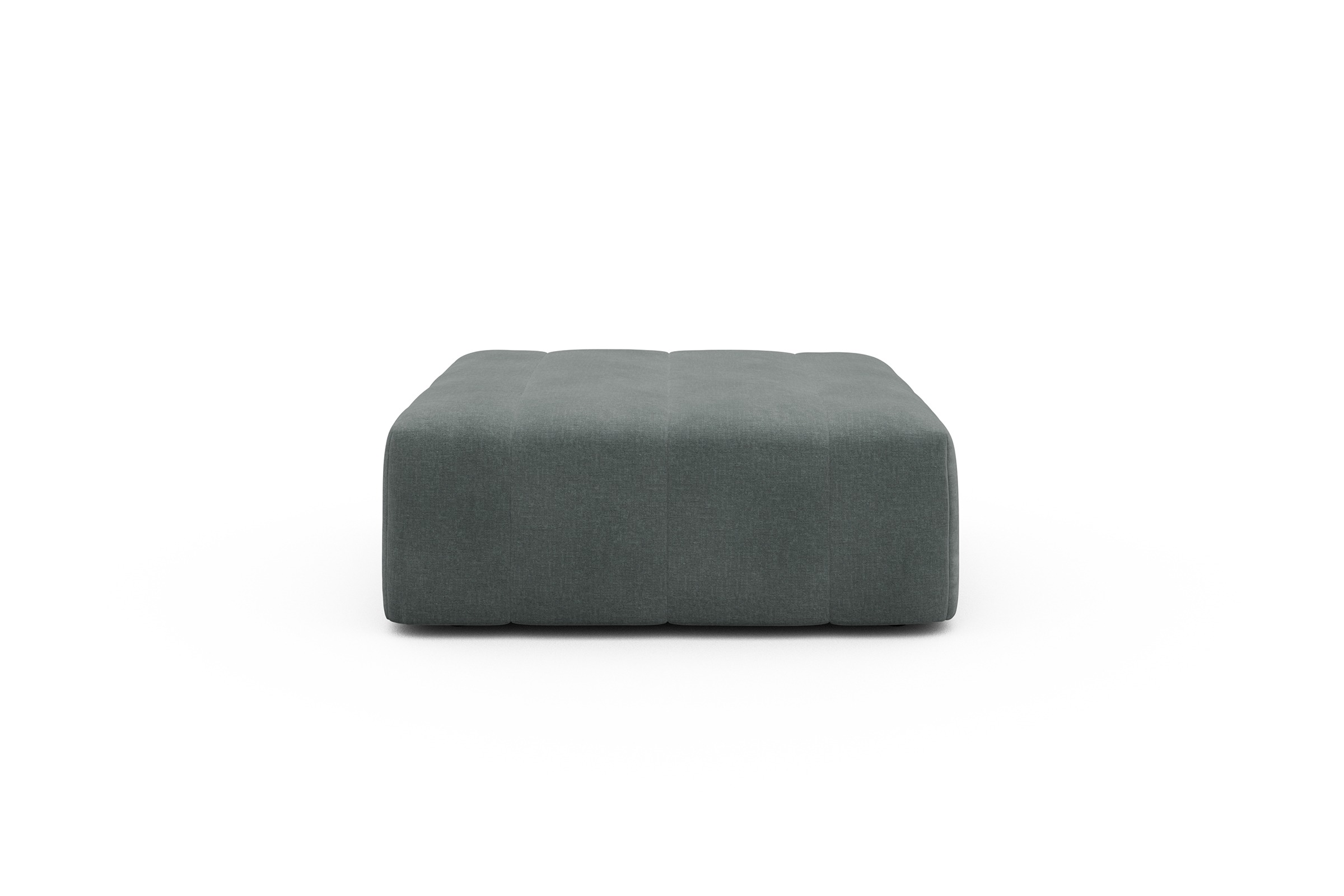 Sitzhocker Hugo Ottomane Smooth-Silver-Grey