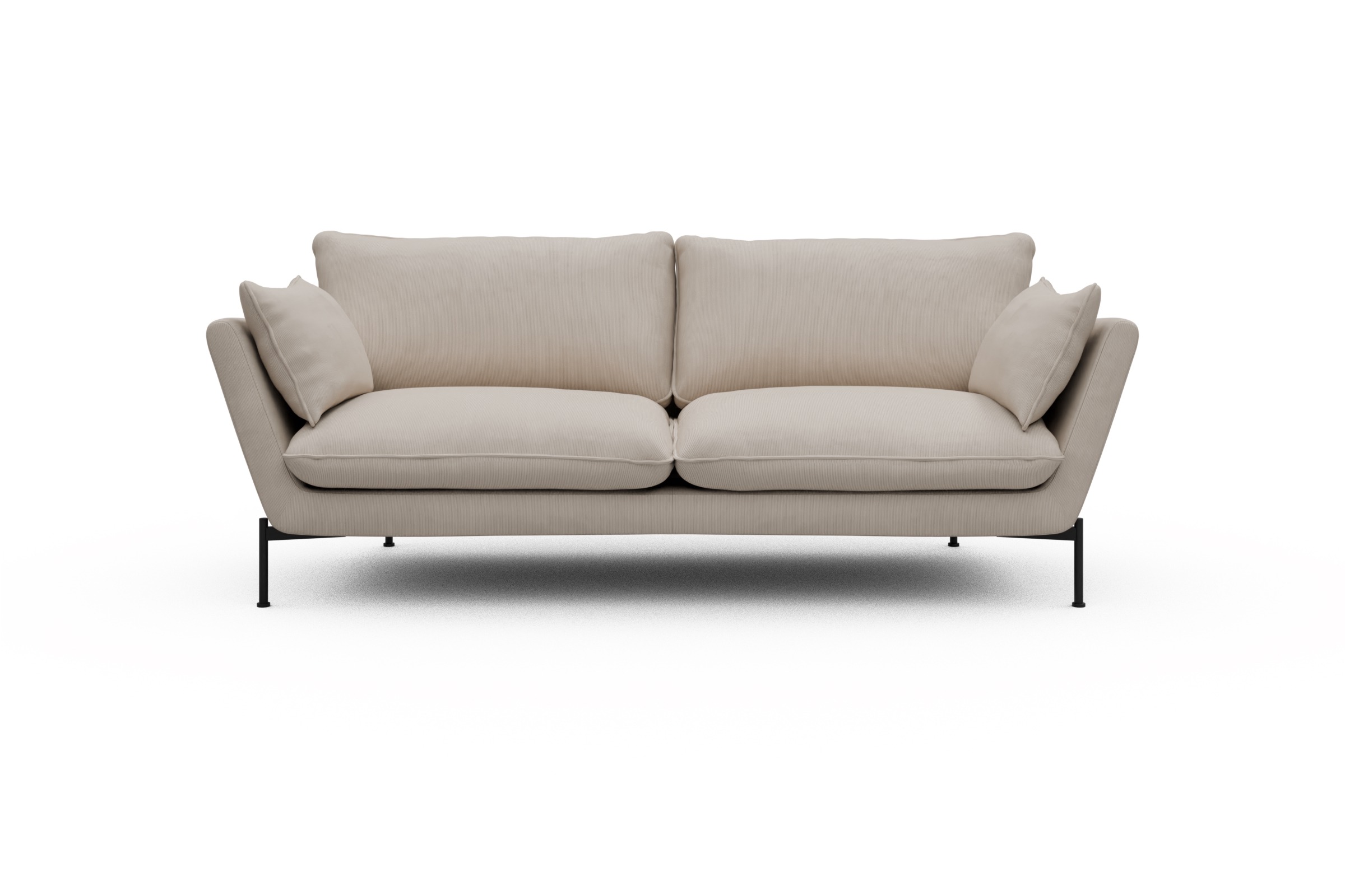 Skandi Home Sofa Anton 3-Sitzer Cordufine-Off-White moebelfaktor