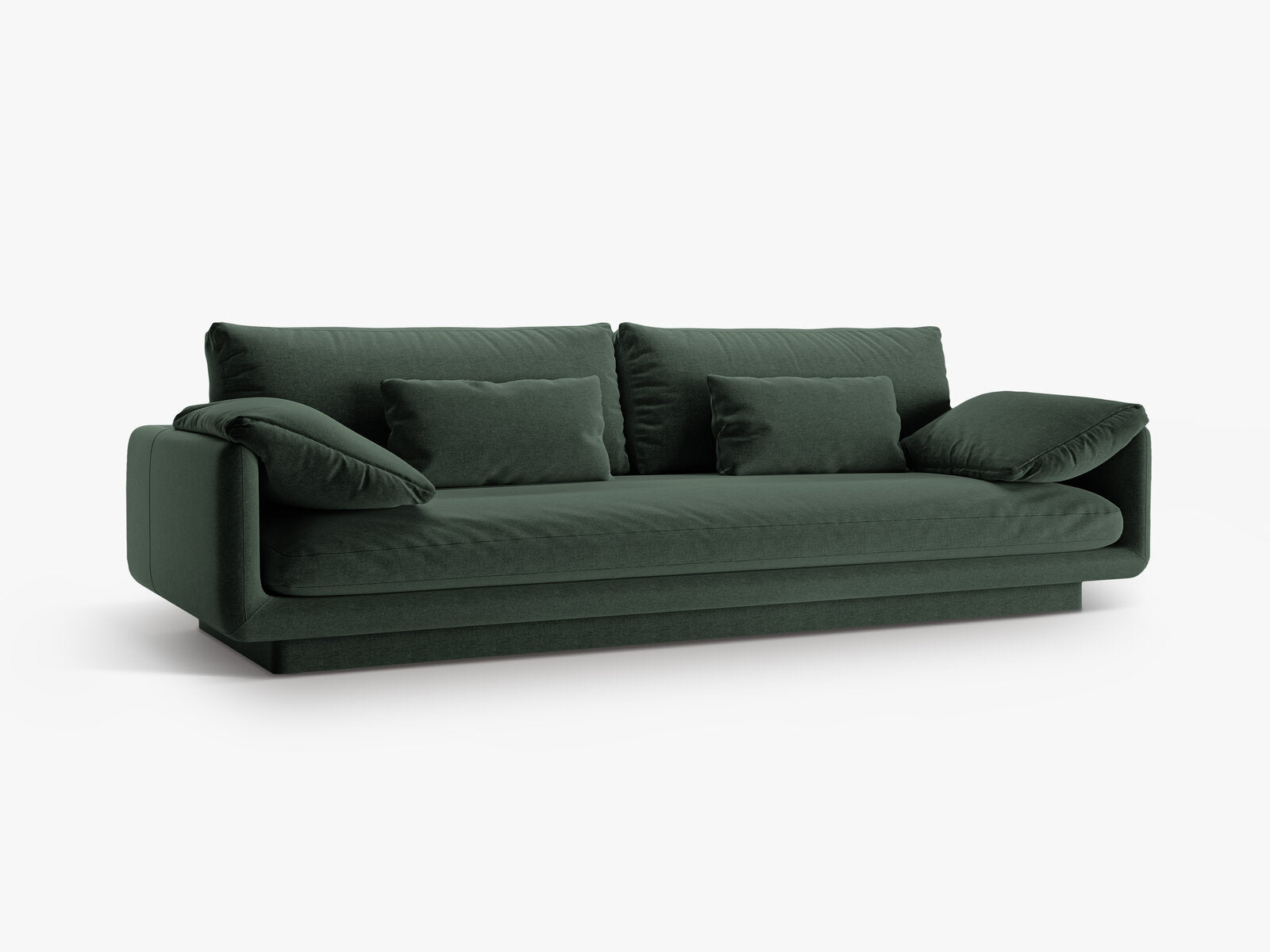 Micadoni Sofa Torino 4-Sitzer Strukturierter Stoff Moßgrün