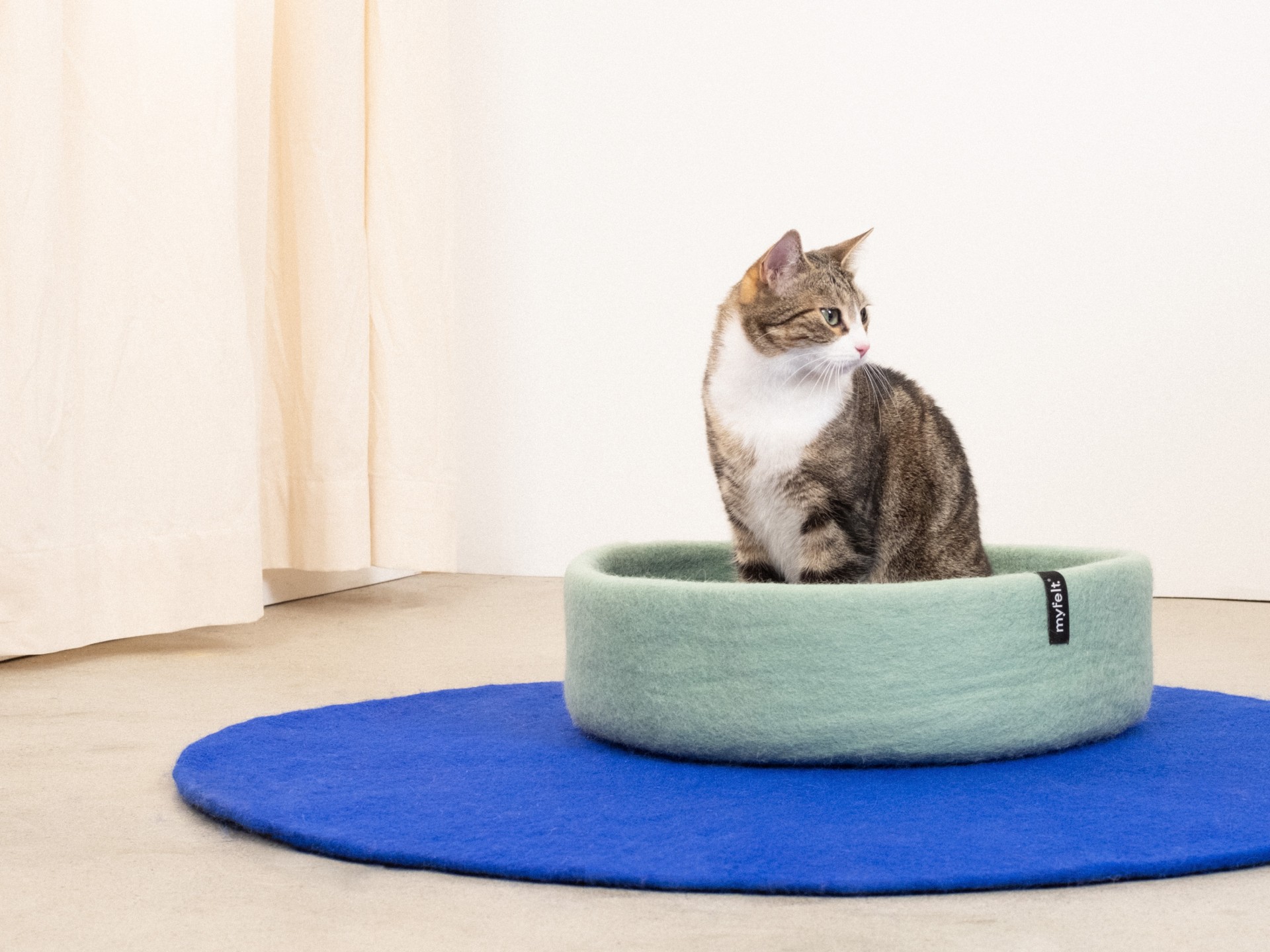 myfelt Fine Katzenkorb - Inlay Rotorange