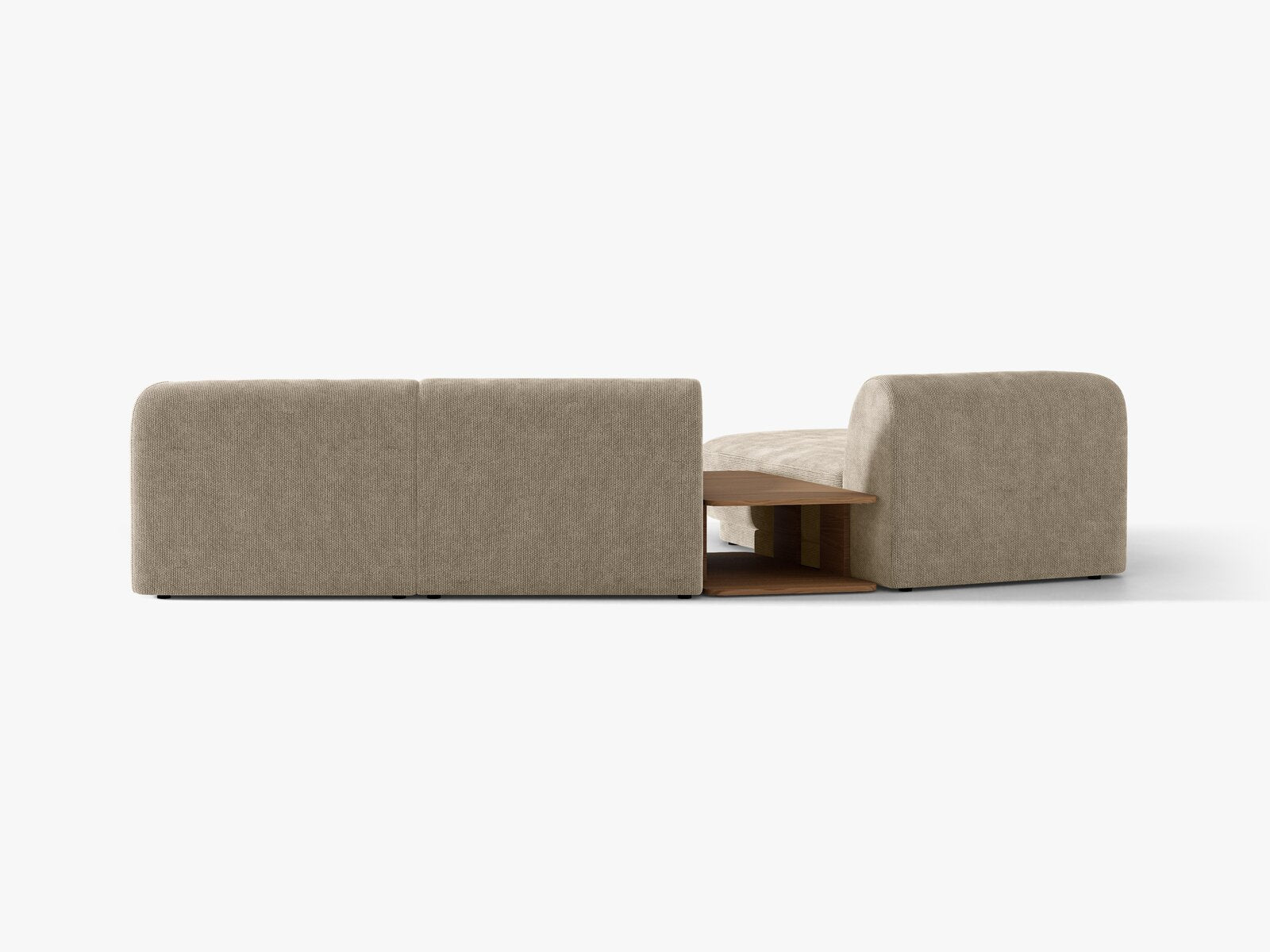 Micadoni Modulares Sofa Miley mit Recamiere 3-Sitzer Links Chenille Haga Beige