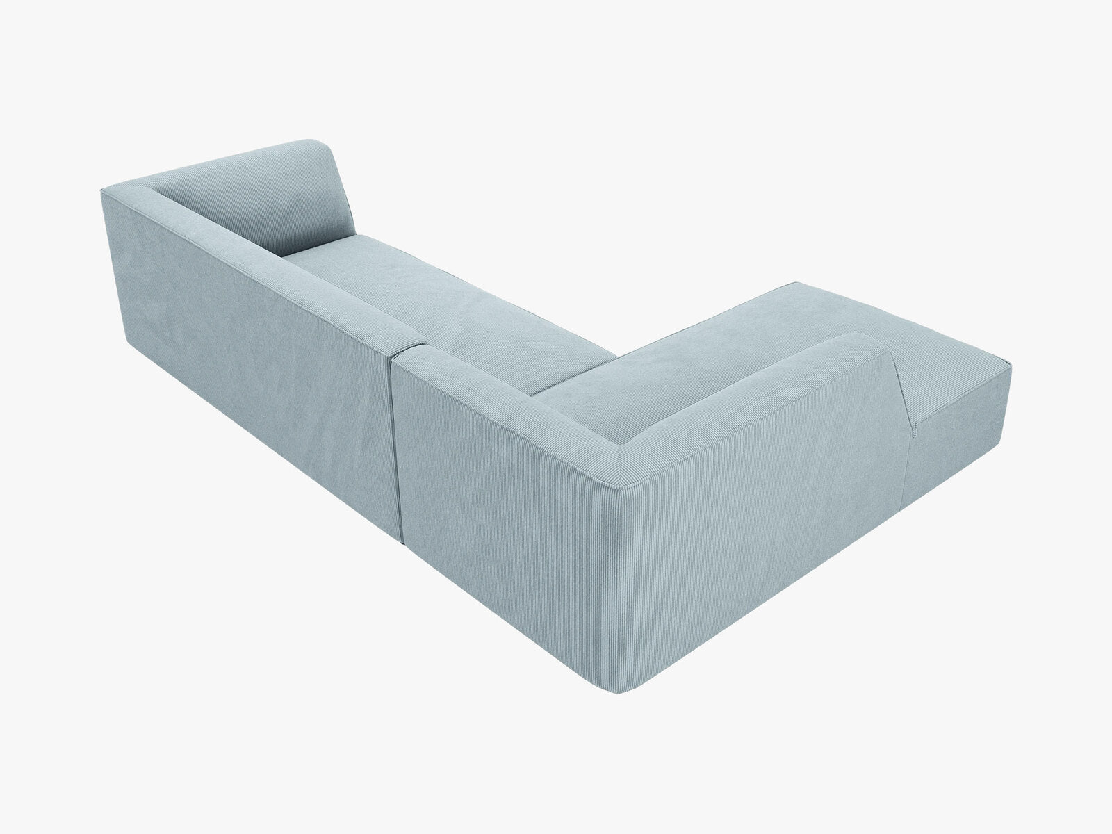 Micadoni 4-Sitzer Modular Sofa Ruby Links Kord Scala Hellblau