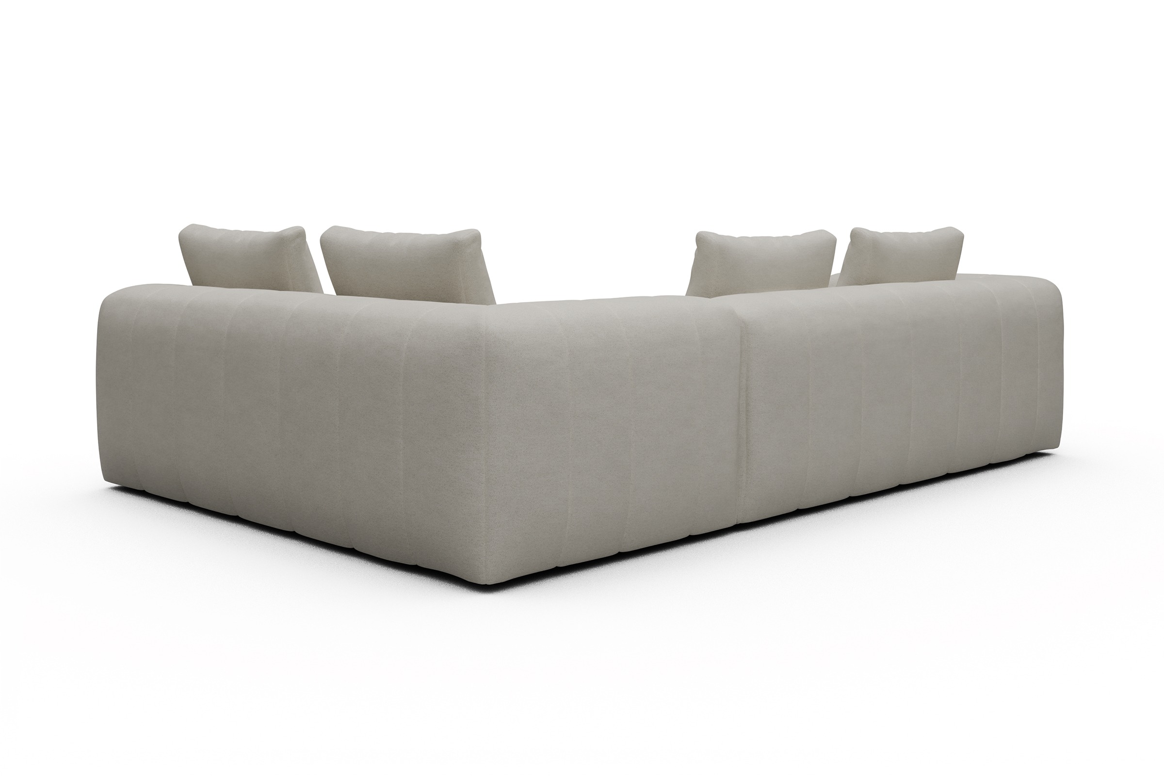 Ecksofa Hugo 2x 2,5-Sitzer Armlehne links Denari-Clean-Beige